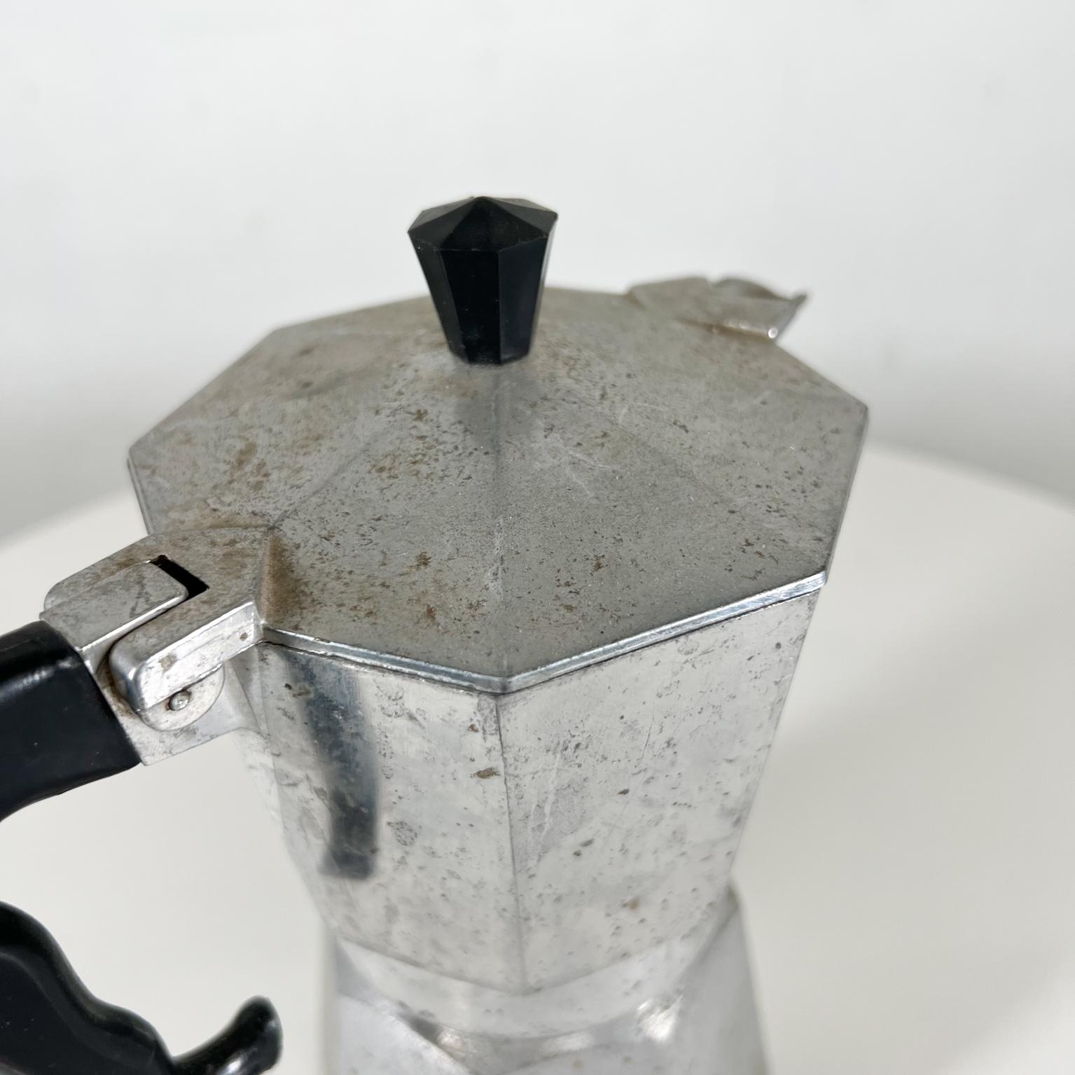 Aluminium Cafetière Espresso Moka Vintage des années 1960 par Morenita d'Italie