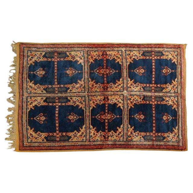 1960s Authentic Moroccan Red Tribal Rug North Africa For Sale at ...