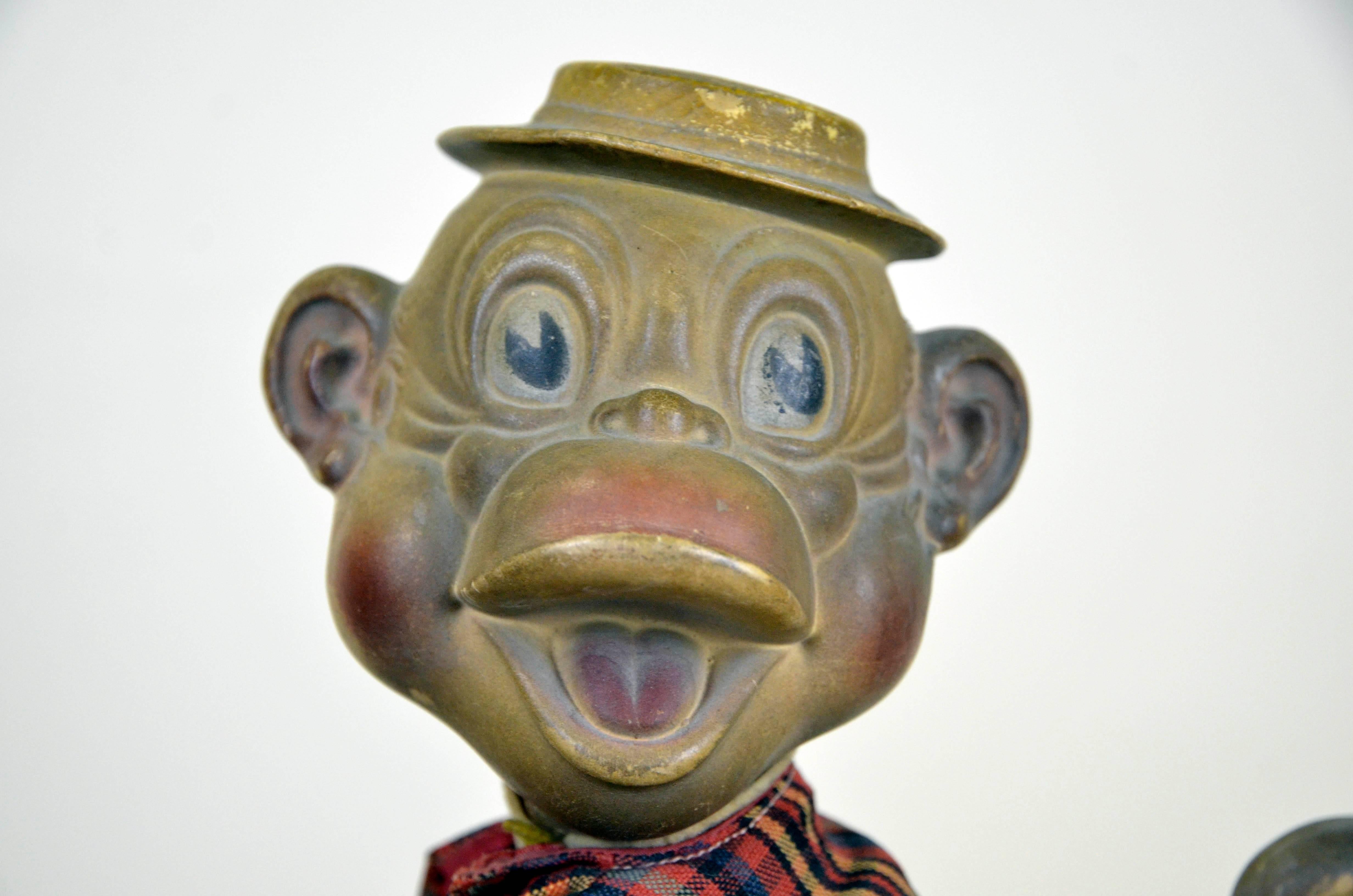 italien Jouet en caoutchouc vintage Mugger the Monkey fabriqué en Italie par Pirelly pour Rempel, années 1960 en vente