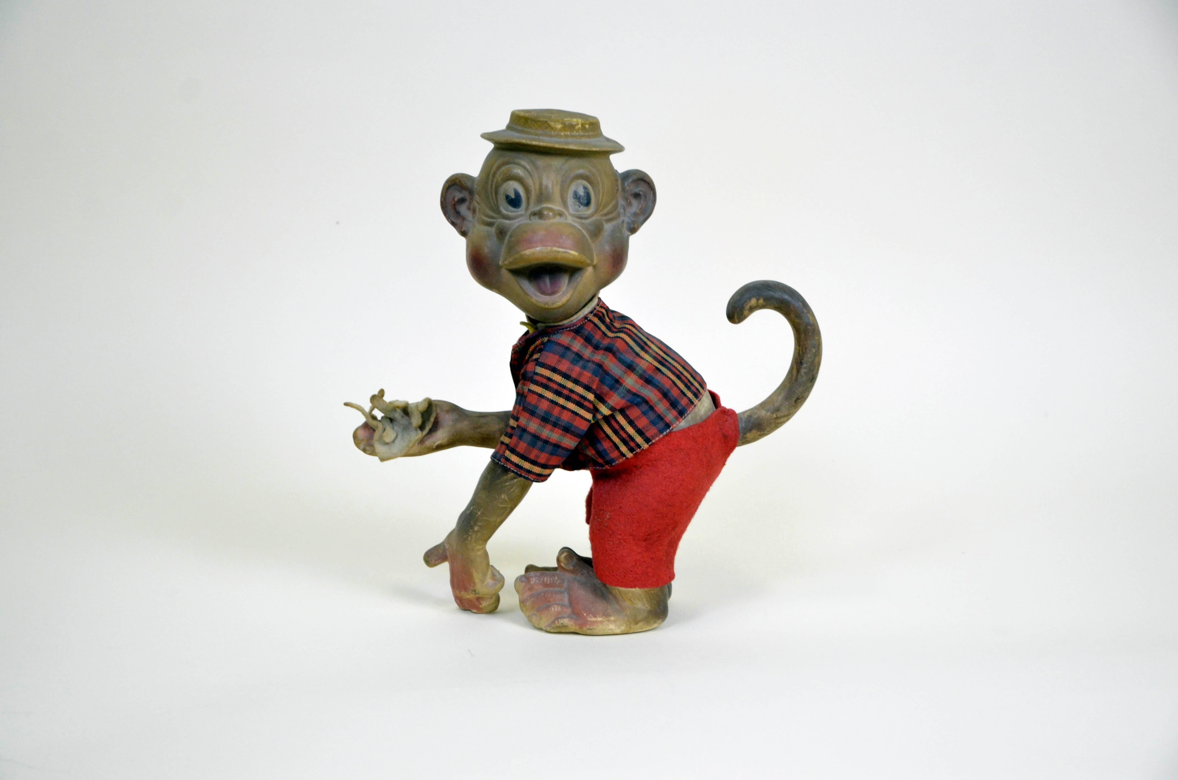 Jouet en caoutchouc vintage Mugger the Monkey fabriqué en Italie par Pirelly pour Rempel, années 1960 Bon état - En vente à Milan, IT