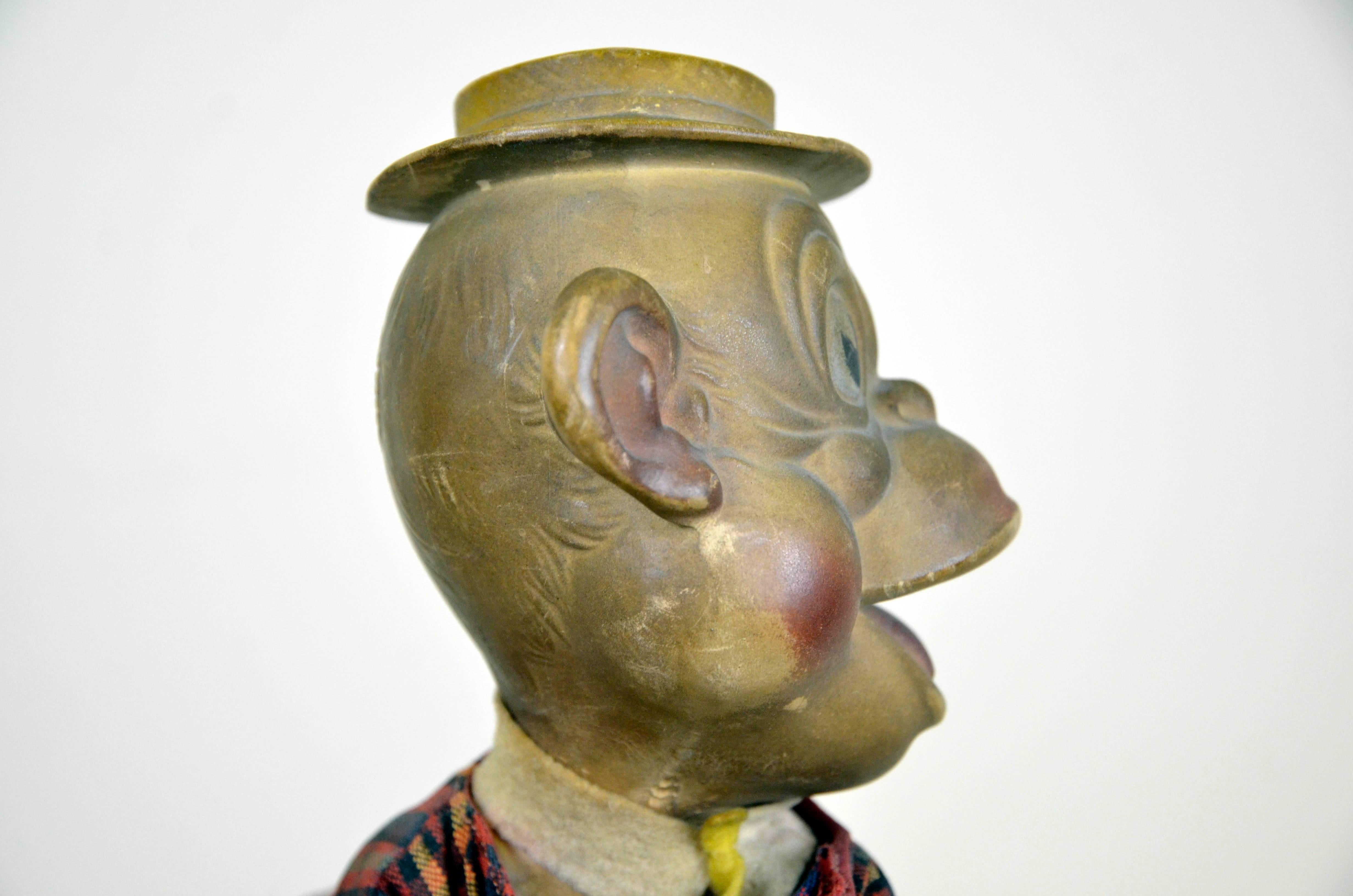 Milieu du XXe siècle Jouet en caoutchouc vintage Mugger the Monkey fabriqué en Italie par Pirelly pour Rempel, années 1960 en vente