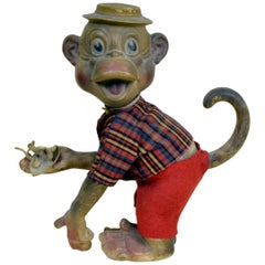 1960s Retro Mugger the Monkey Rubber Toy Made in Italy by Pirelly for Rempel