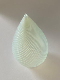 1960s Vintage Opalescent Swirl Glass Bullet Ceiling Light Globe with Fitter