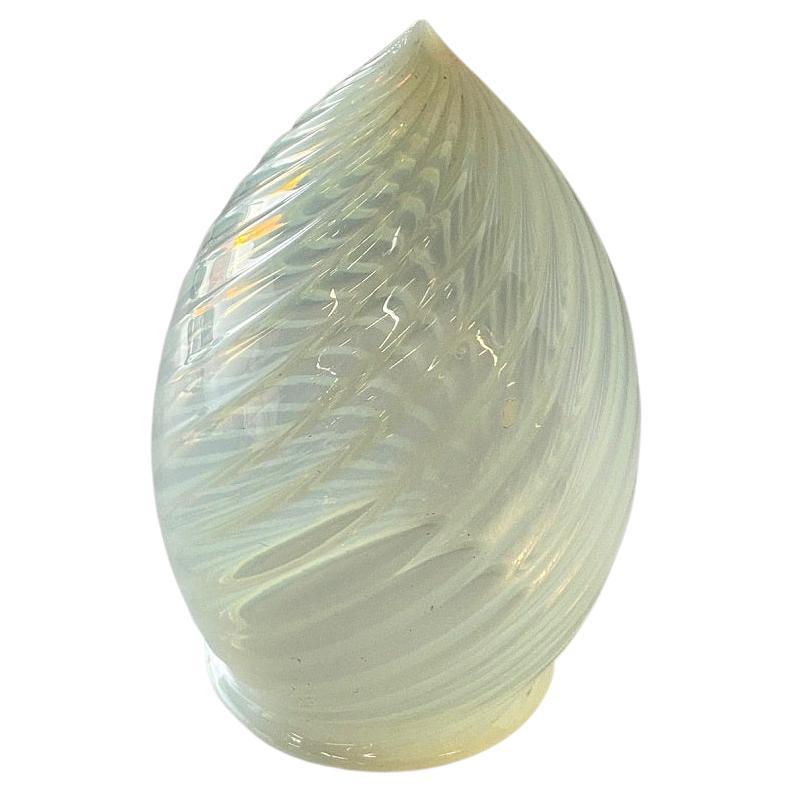 1960s Vintage Opalescent Swirl Glass Bullet Ceiling Light Globe with Fitter