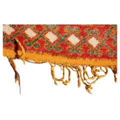 1960s Moroccan Berber Rug by Weaver Tribes, Hand-Knotted Wool, Orange