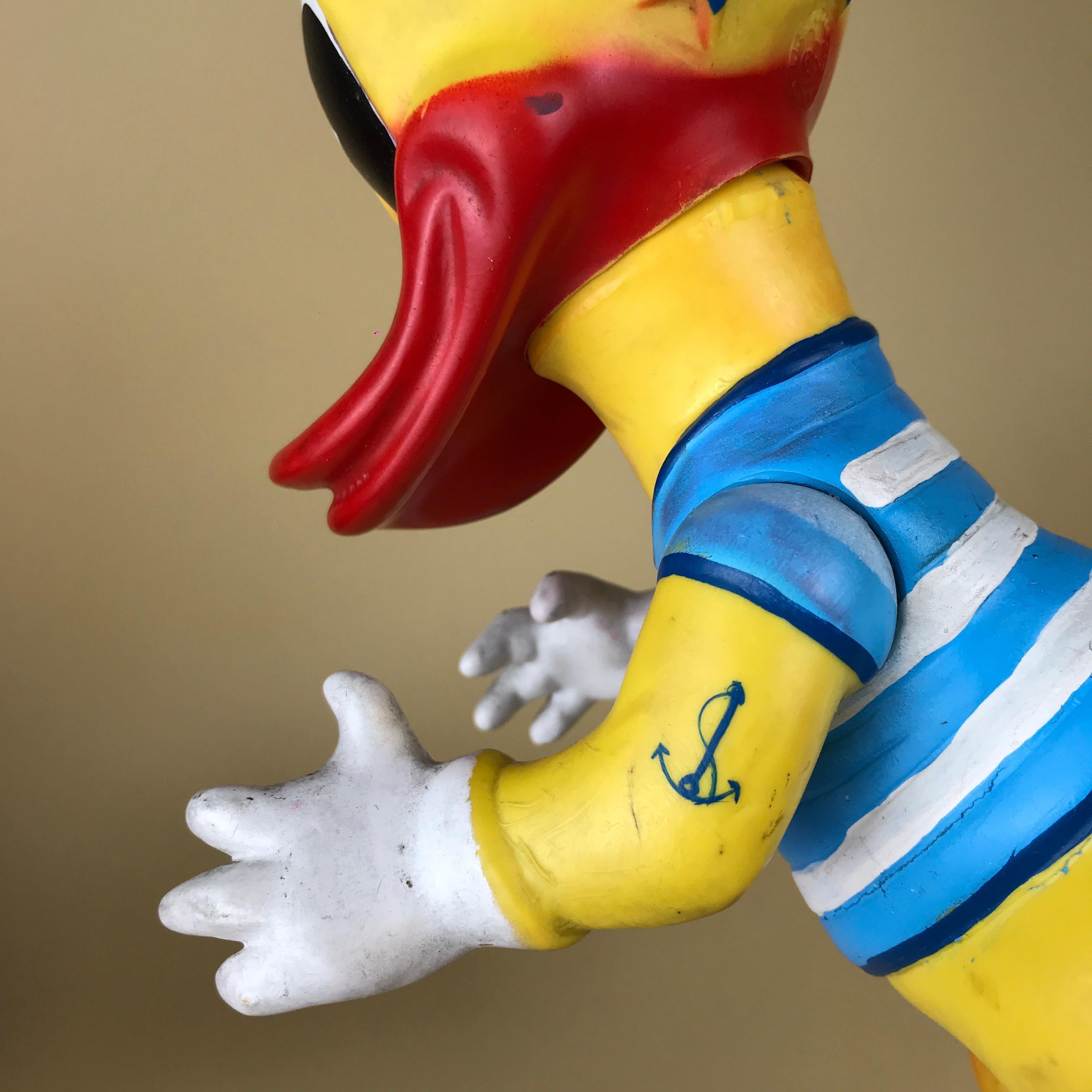 1960s Vintage Original Disney Donald Duck Sailor Rubber Squeak Toy by Arădeanca For Sale 3