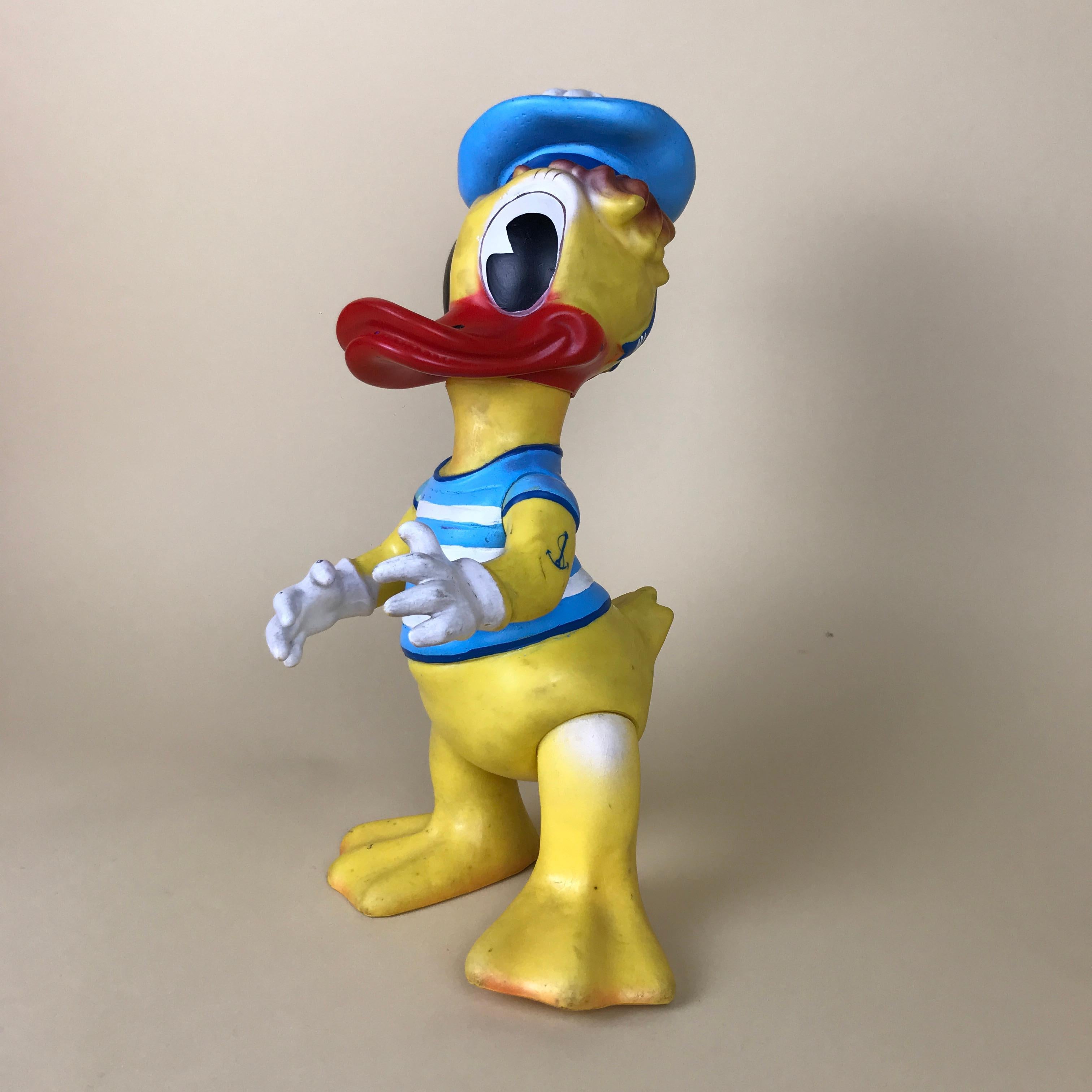 1960s Vintage Original Disney Donald Duck Sailor Rubber Squeak Toy by Arădeanca For Sale 6