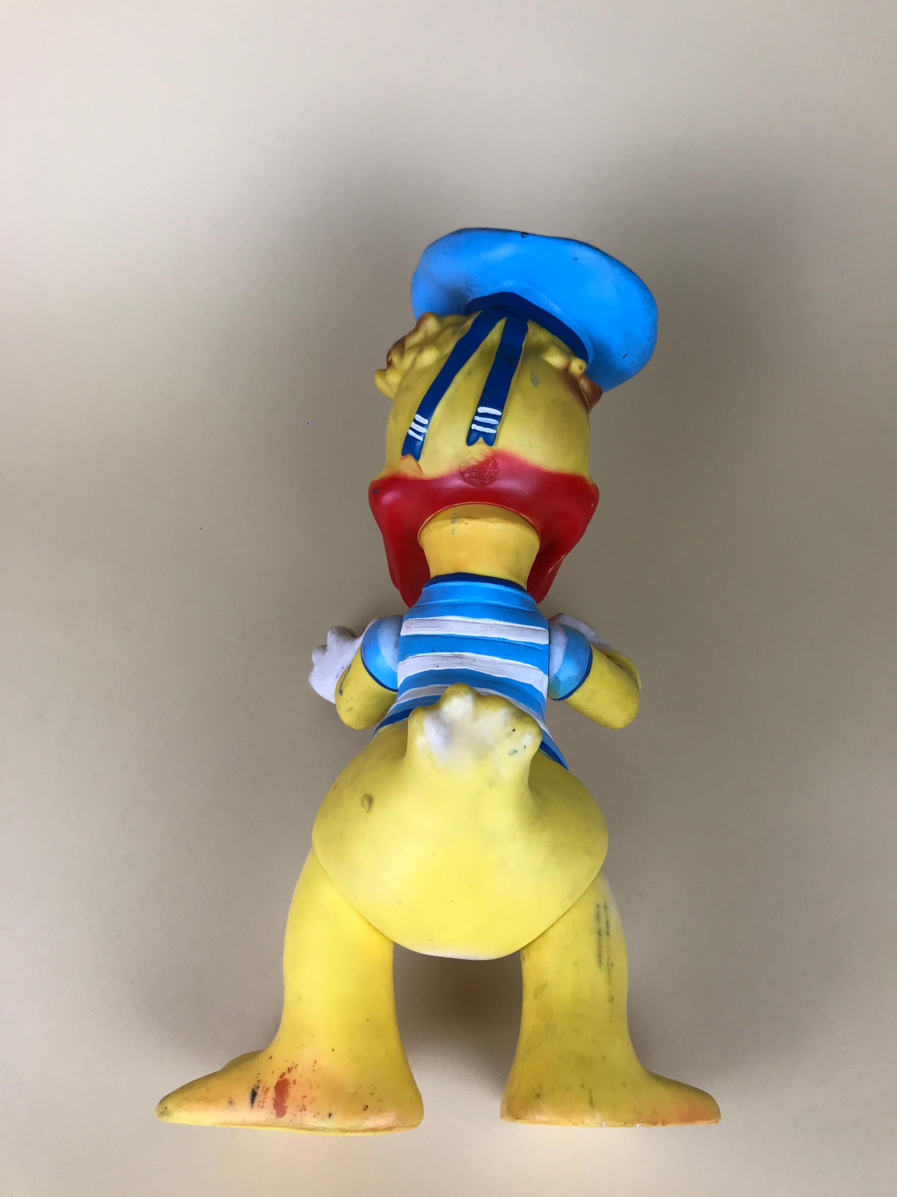 1960s Vintage Original Disney Donald Duck Sailor Rubber Squeak Toy by Arădeanca For Sale 9