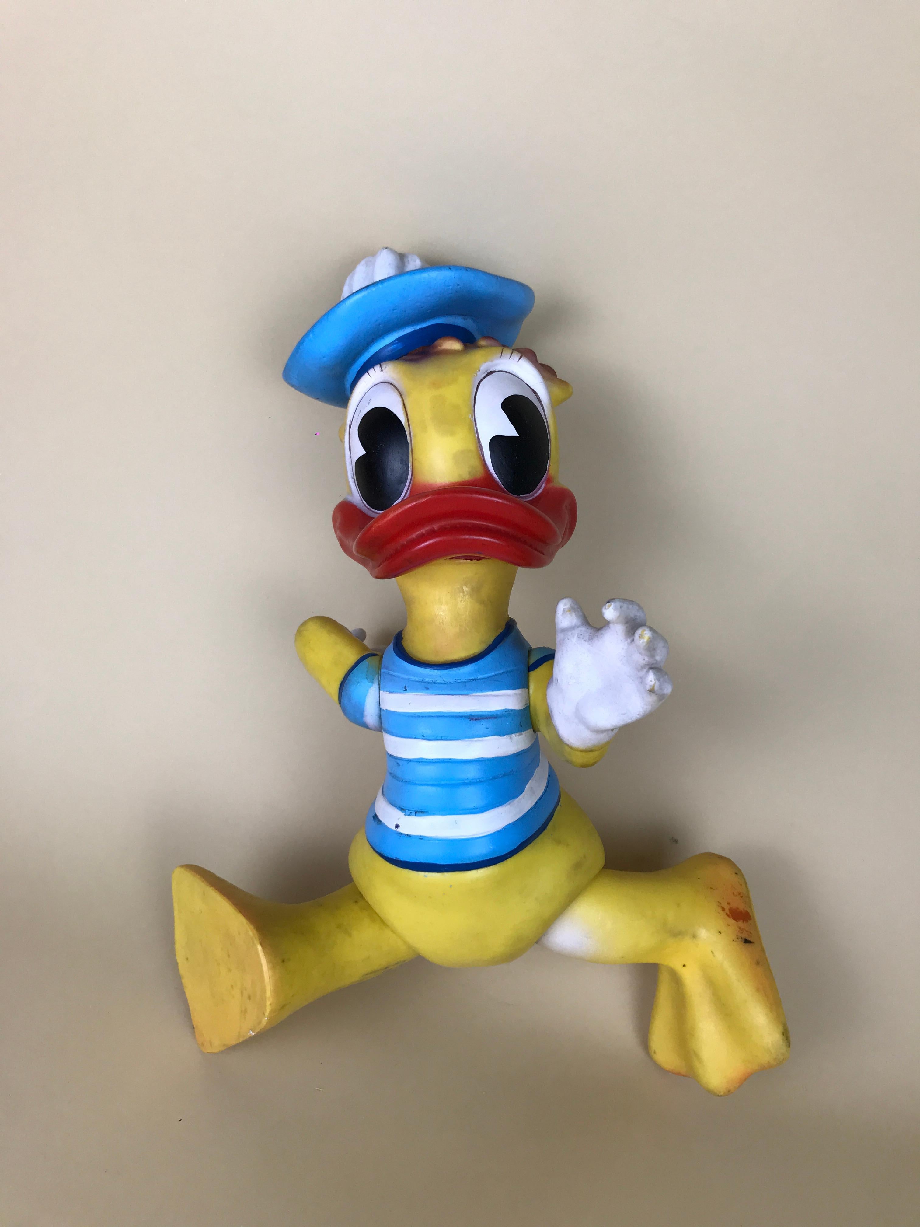1960s Vintage Original Disney Donald Duck Sailor Rubber Squeak Toy by Arădeanca For Sale 11
