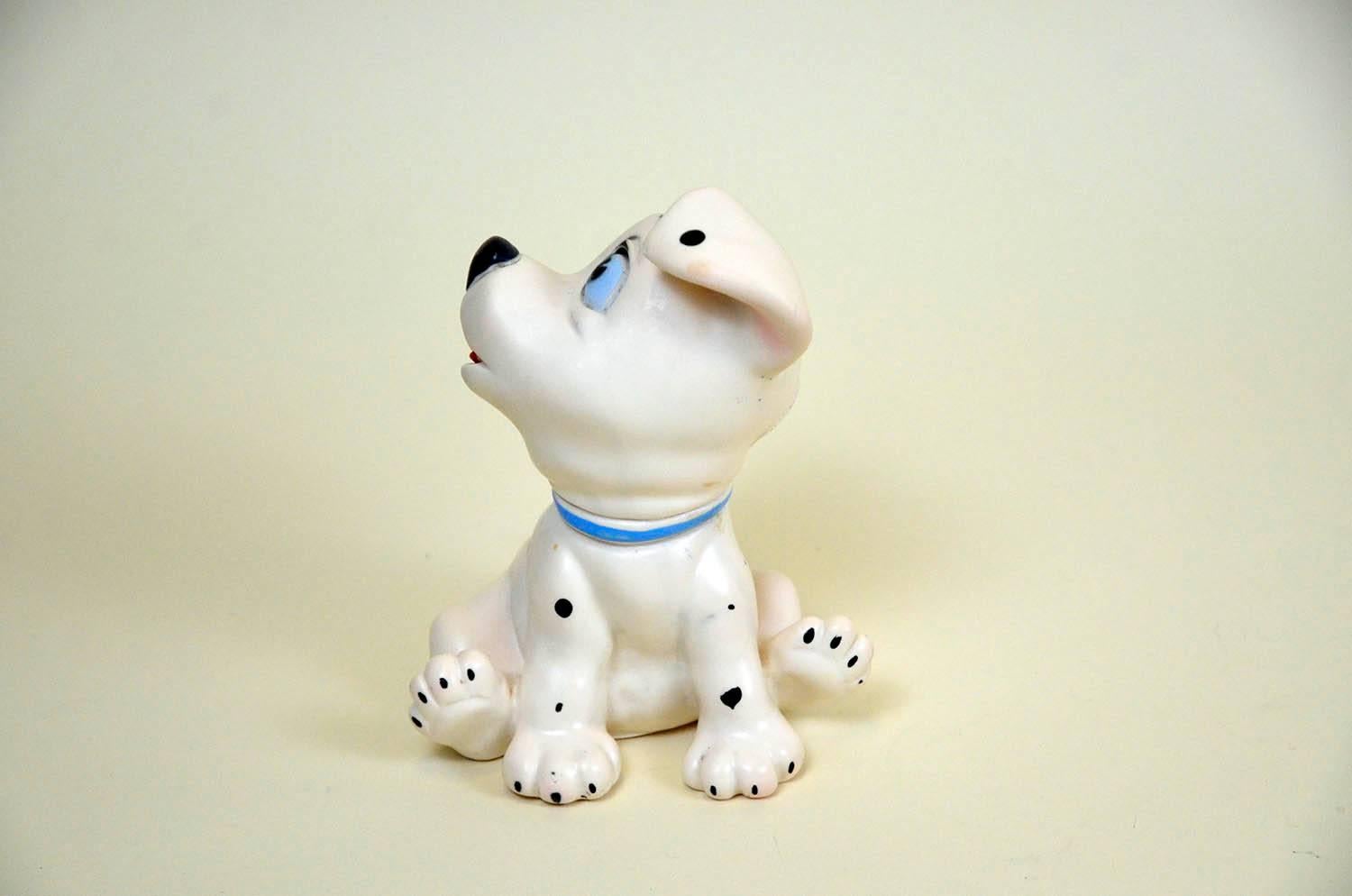 Mid-Century Modern 1960s Vintage Original Disney One Hundred and One Dalmatians Rubber Squeak Toy