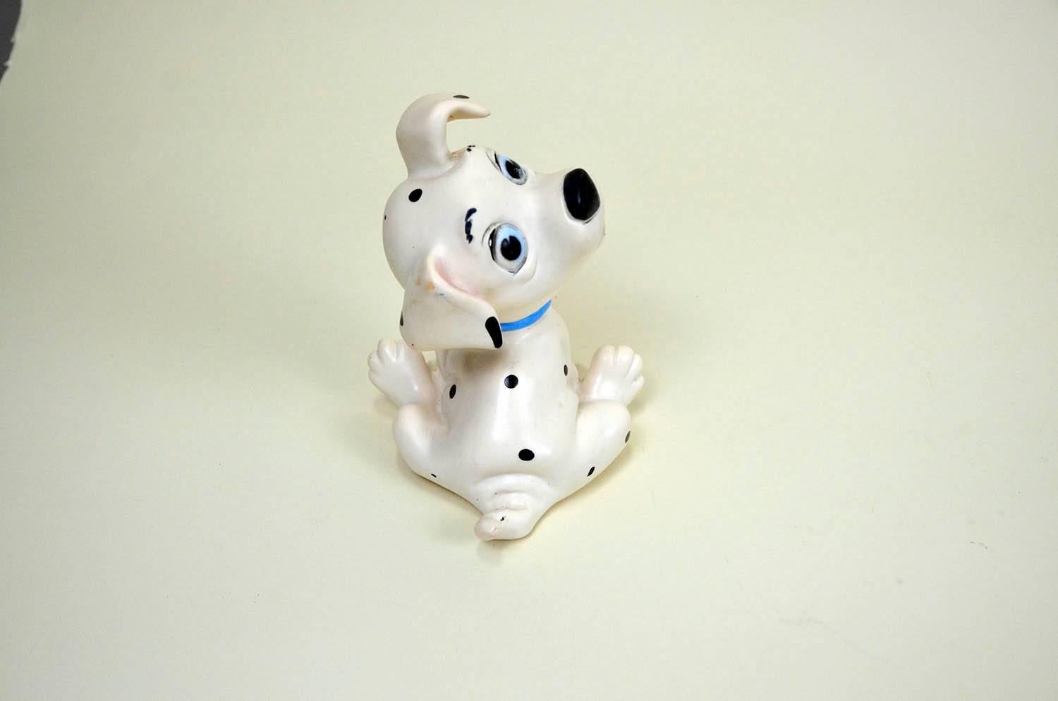 1960s Vintage Original Disney One Hundred and One Dalmatians Rubber Squeak Toy In Good Condition In Milan, IT