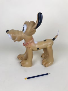 1960s Vintage Original Disney Pluto Rubber Squeak Toy Made in Italy