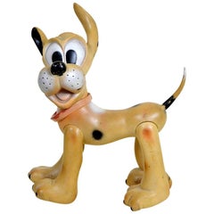1960s Vintage Original Disney Pluto Rubber Squeak Toy Made in Italy
