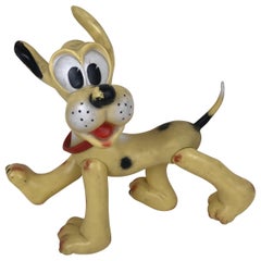 1960s Vintage Original Disney Pluto Rubber Squeak Toy Made in Italy