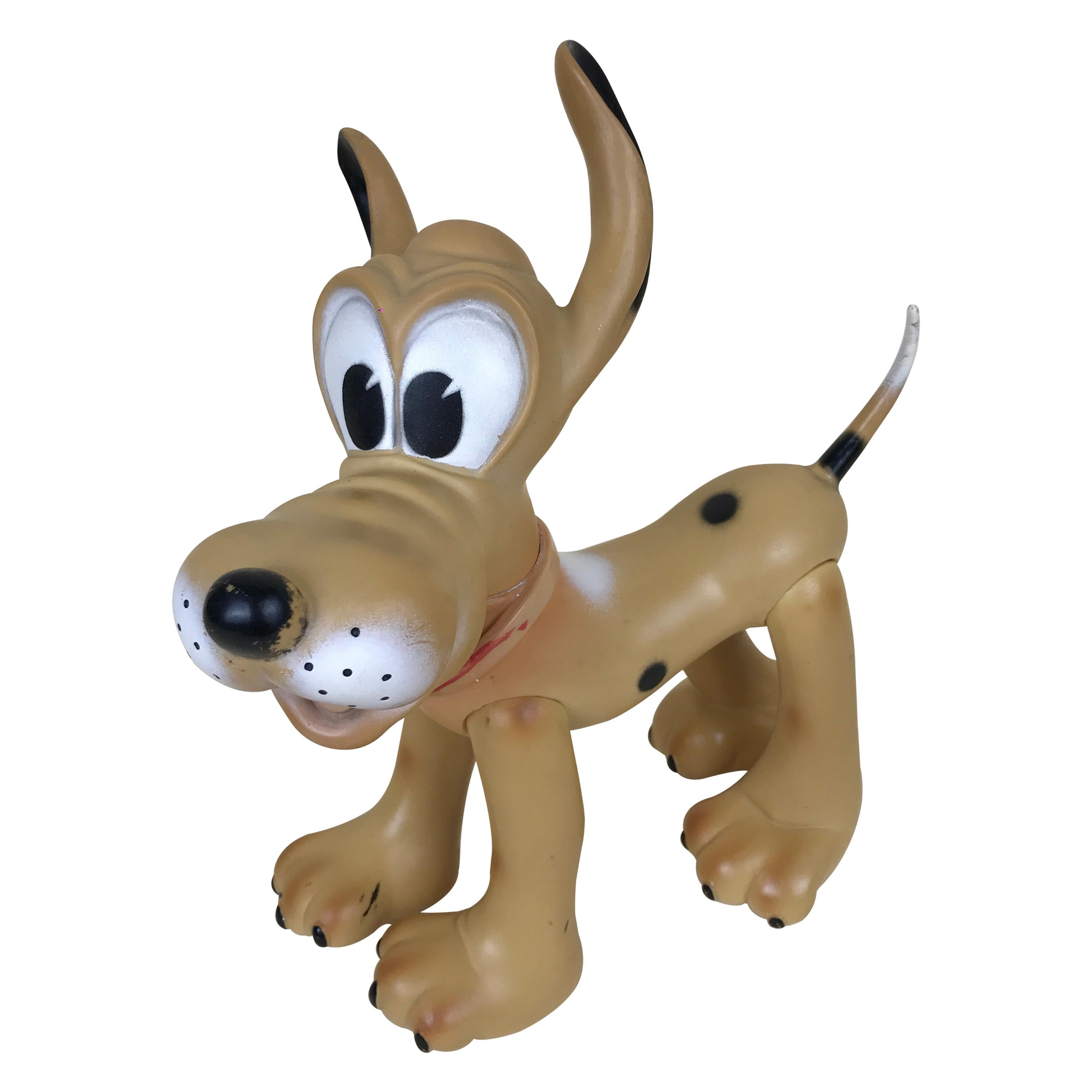 1960s Vintage Original Disney Pluto Rubber Squeak Toy Made in Italy For Sale