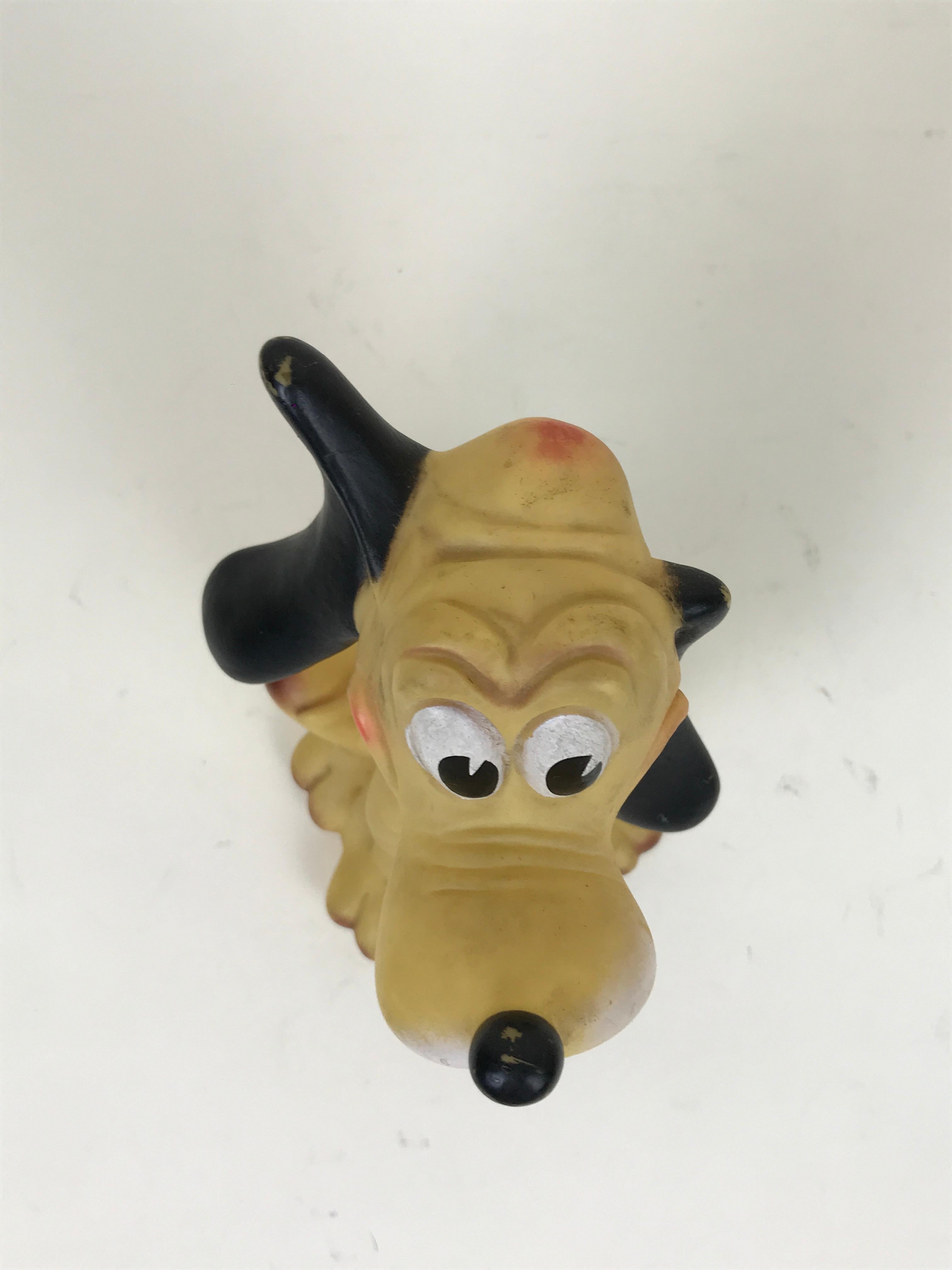 1960s Vintage Original Disney Pluto Rubber Squeak Toy Made in Italy Ledraplastic 3