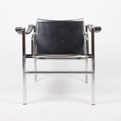 1960's Vintage Pair Le Corbusier LC1 Stendig Basculant Chairs Thonet Cassina