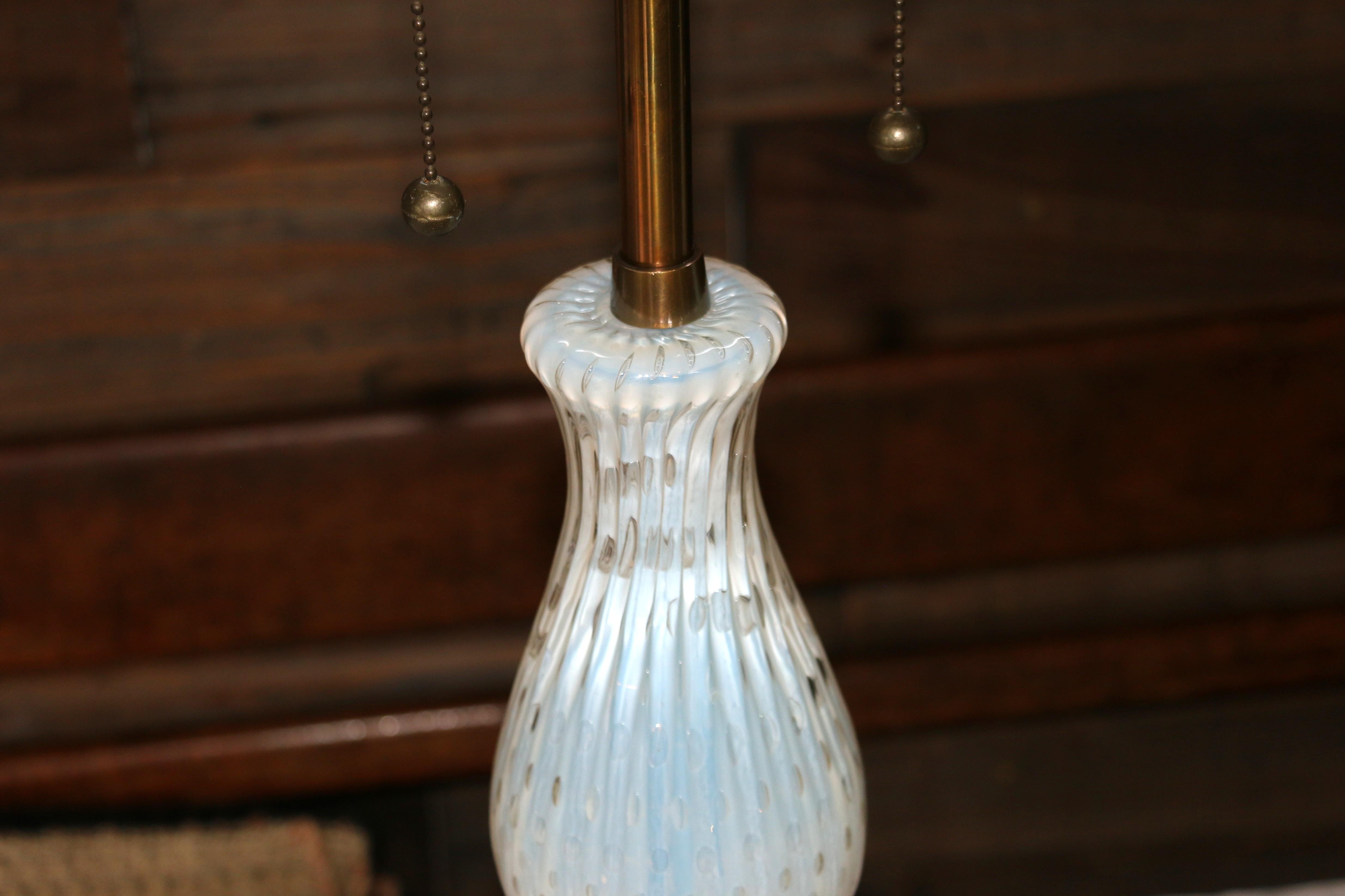 1960s Vintage Paire de lampes de table en verre Murano Glass italien en vente 4