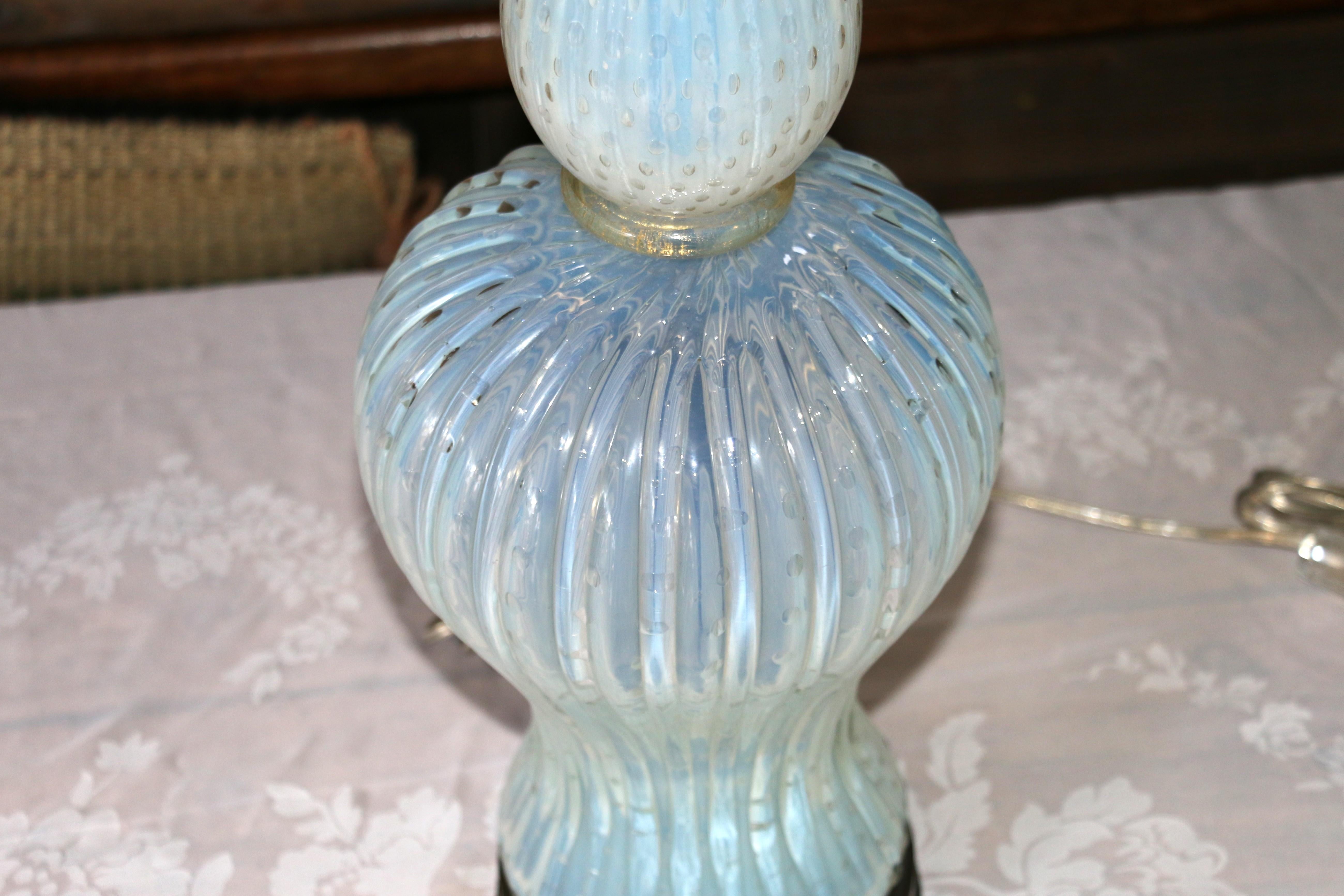 1960s Vintage Paire de lampes de table en verre Murano Glass italien en vente 8