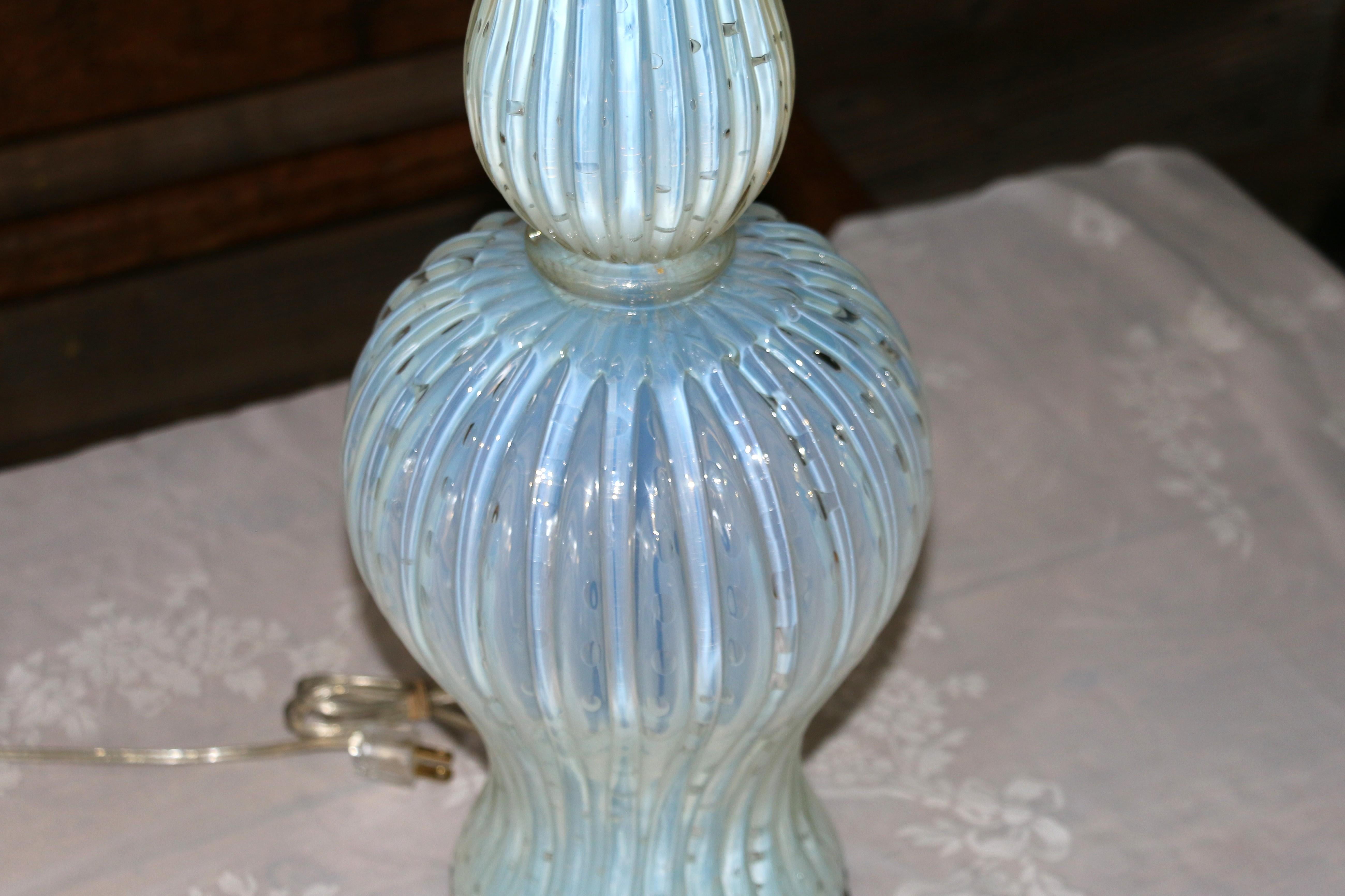 1960s Vintage Paire de lampes de table en verre Murano Glass italien en vente 9
