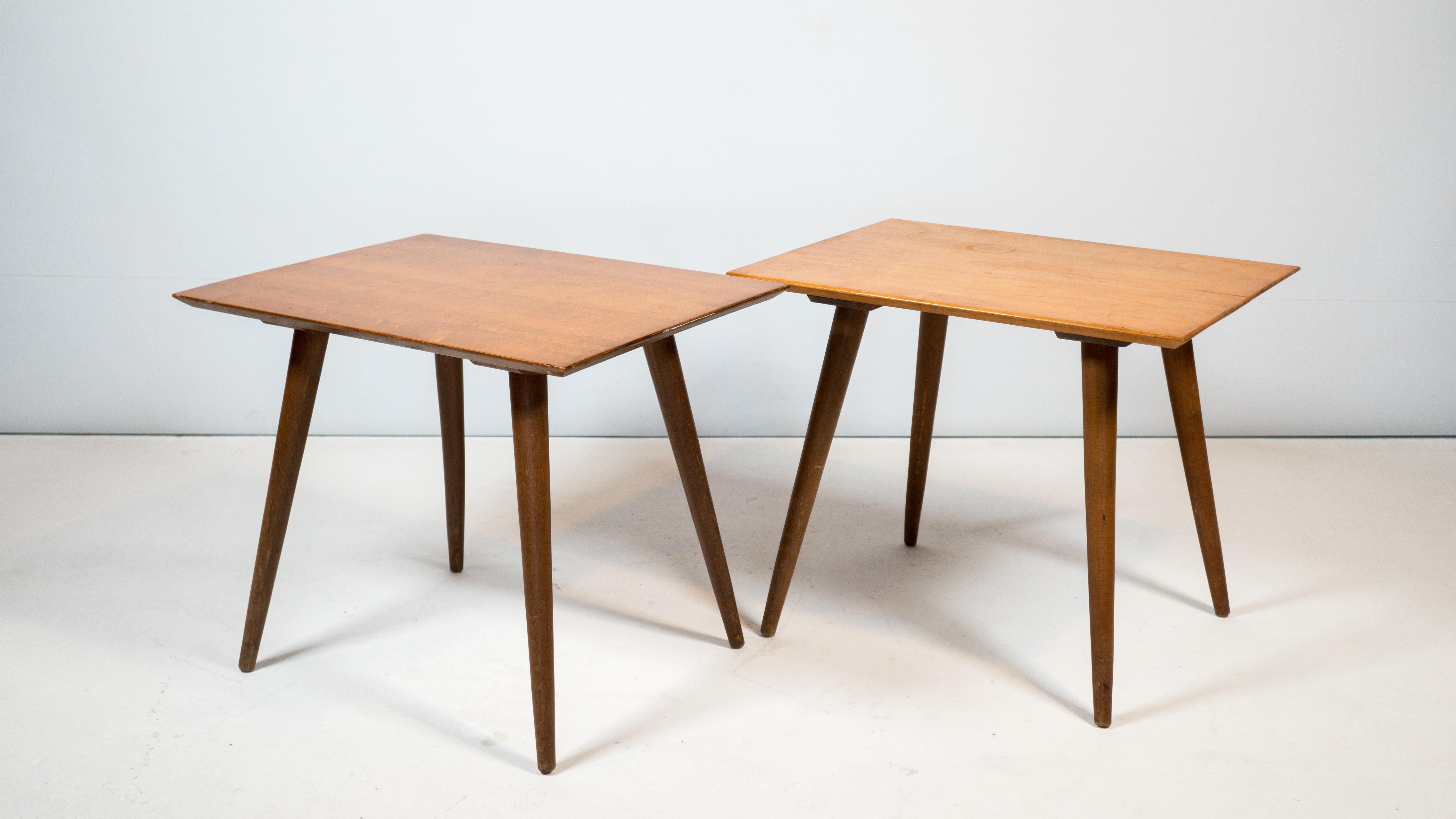 1960s Vintage Paul McCobb Planner Group Side Tables - a Pair In Good Condition For Sale In Boston, MA