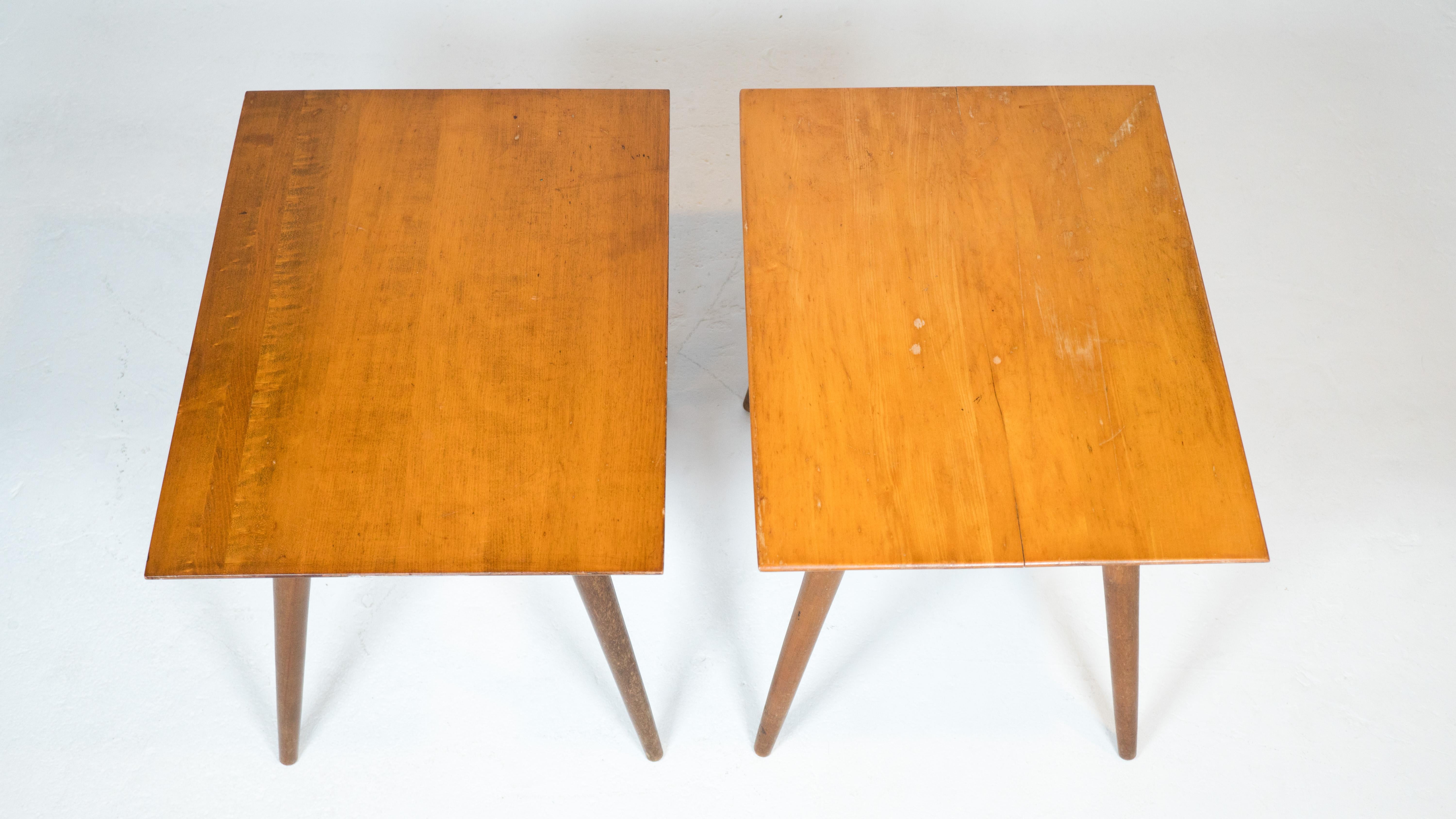 Érable Paire de tables d'appoint vintage Paul McCobb Planner Group des années 1960 en vente