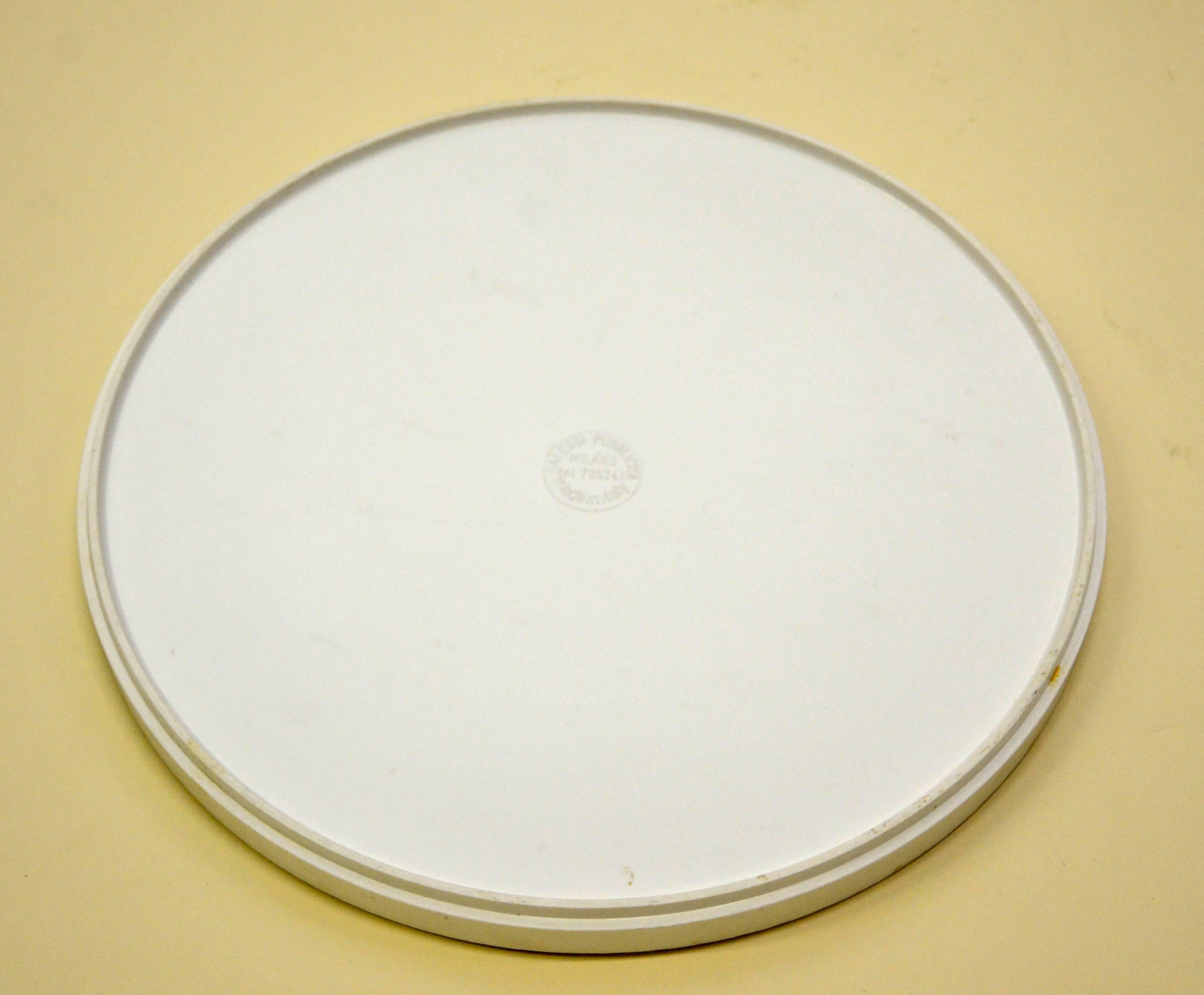 1960s Vintage Plastic Italian Campari Round Bar Tray In Good Condition In Milan, IT