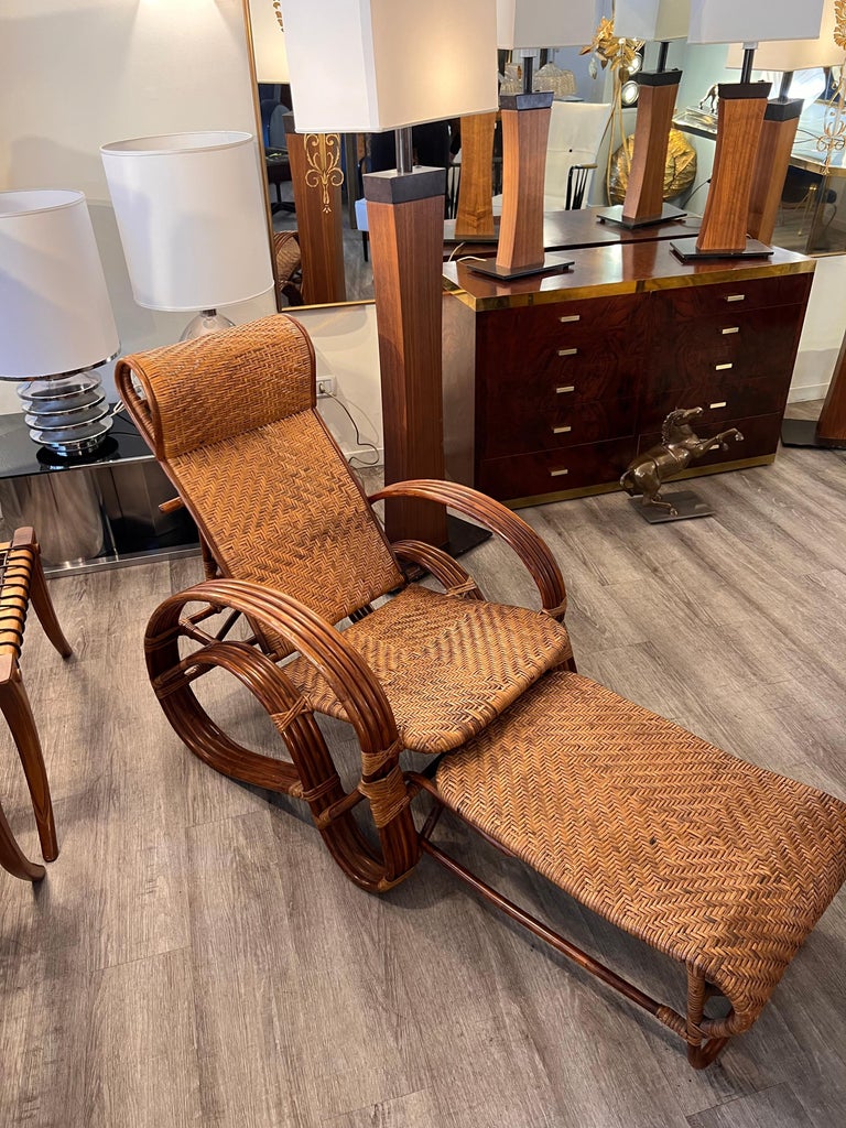 Deckchair rattan top