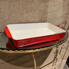 1960s Copco Red Enamelware Casserole Baking Dish Michael Lax Denmark