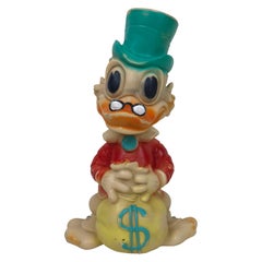 1960s Vintage Red Uncle Scrooge Squeak Toy Made in Ex Yugoslavia by Biserka
