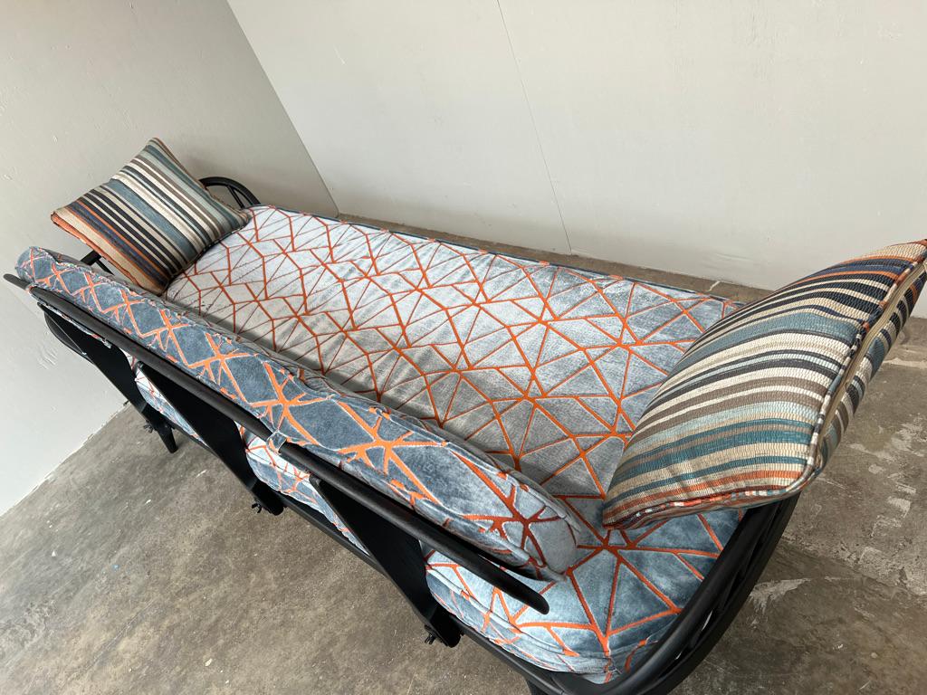 1960's vintage Retro schwarz lackiert Studio Couch, daybed Surfbrett geformt zurück im Angebot 5