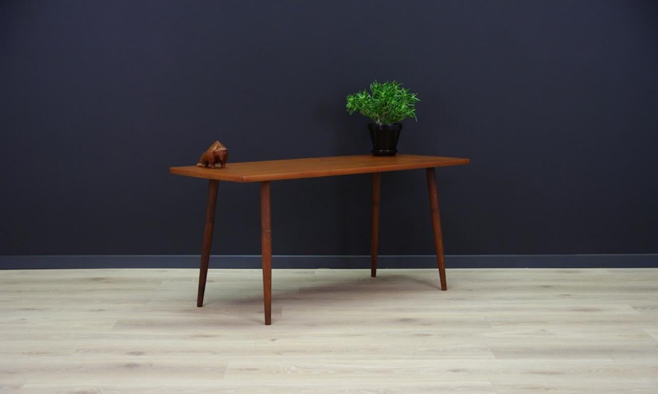 Mid-Century Modern 1960s Vintage Retro Brown Coffee Table Teak Danish Design
