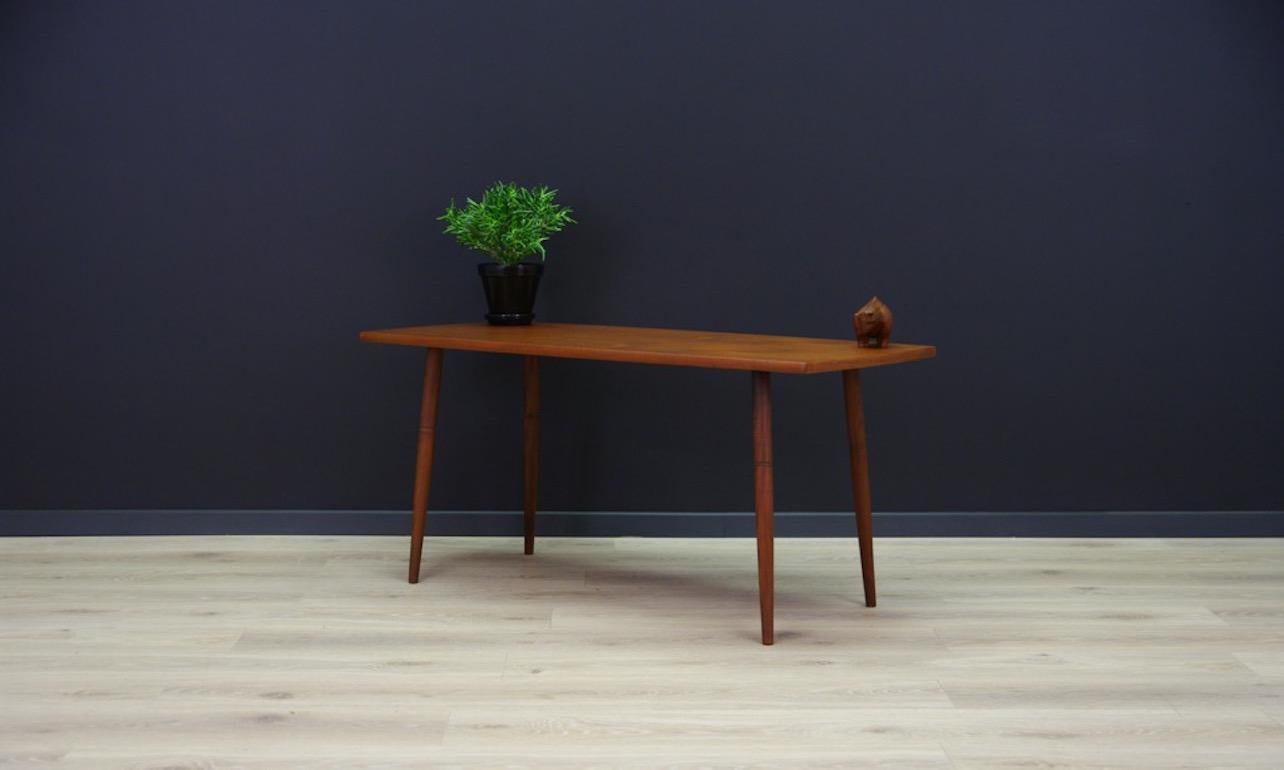 Scandinavian 1960s Vintage Retro Brown Coffee Table Teak Danish Design