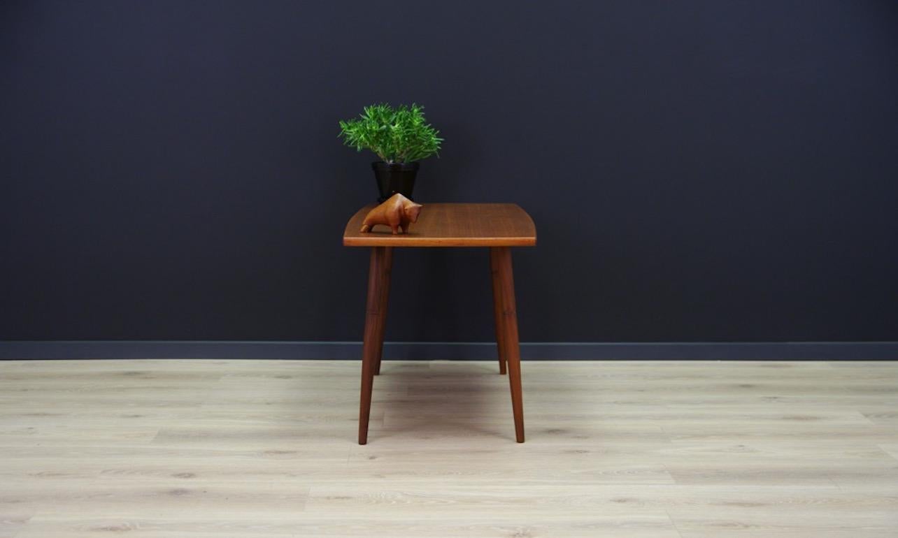 1960s Vintage Retro Brown Coffee Table Teak Danish Design In Good Condition In Szczecin, Zachodniopomorskie