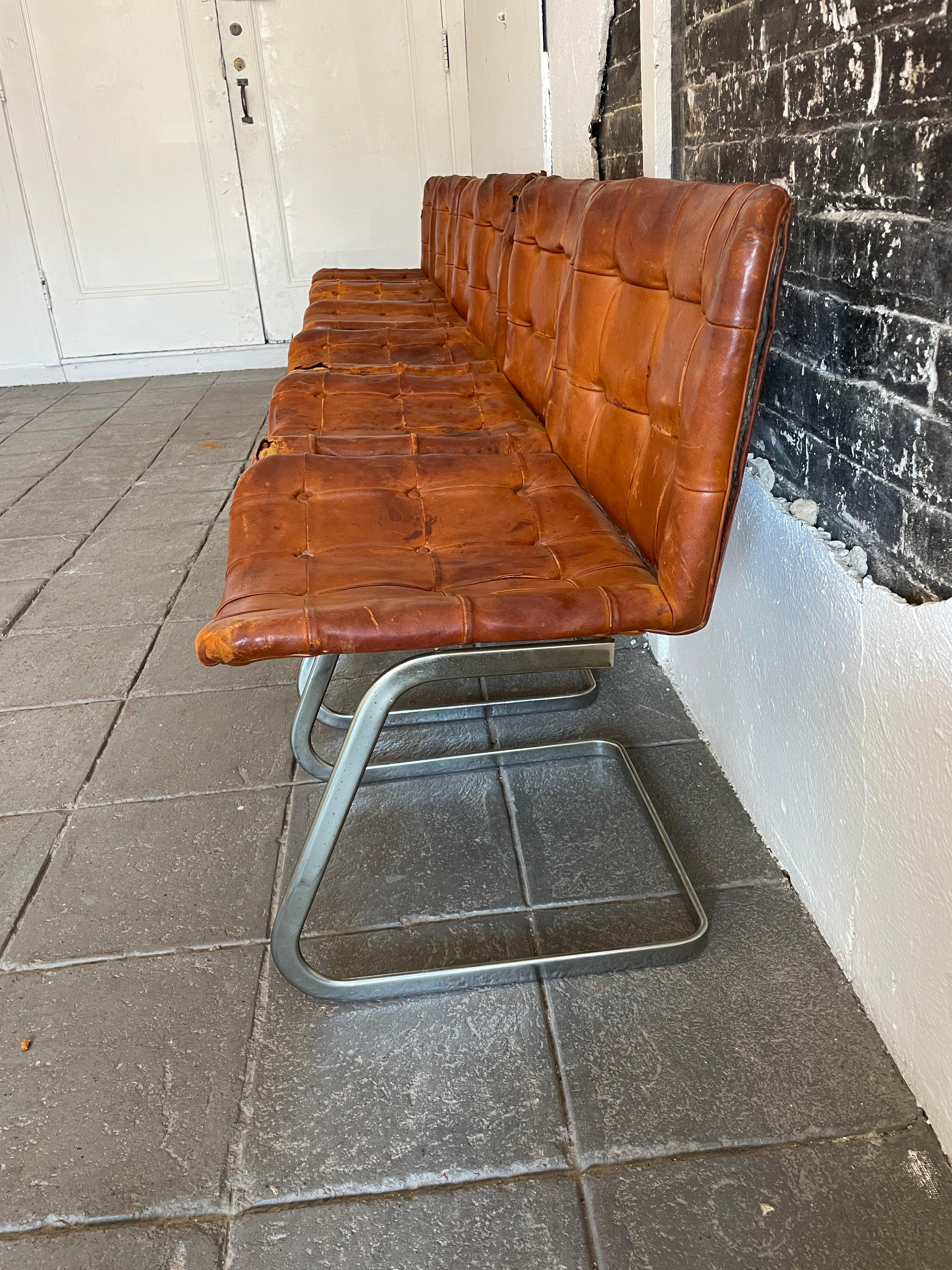 Mid-Century Modern 1960s Vintage Robert Haussmann for Stendig Rh- 304 De Sede Chairs Set of 6 For Sale