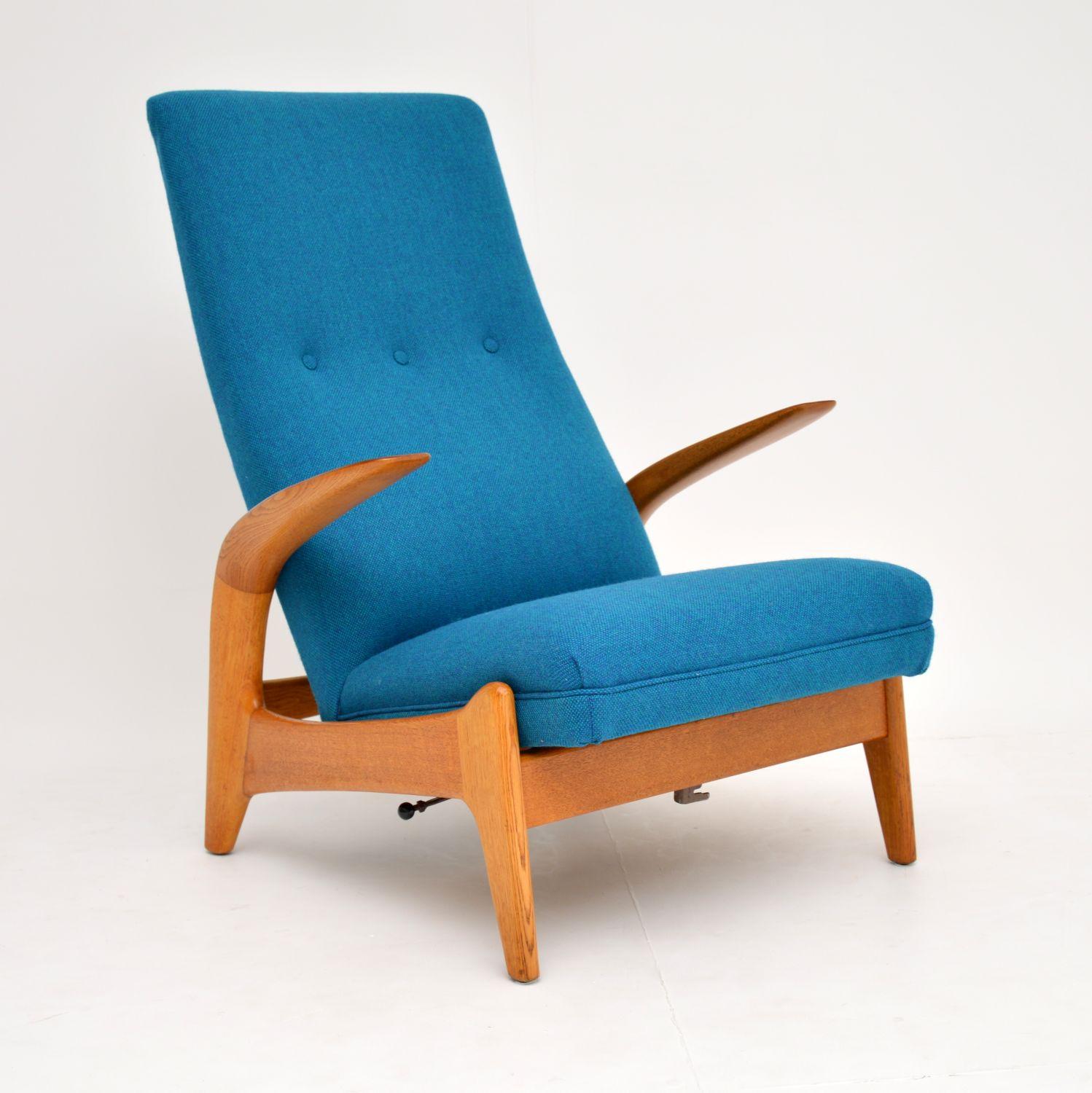 Mid-Century Modern 1960s Vintage Rock ‘n’ Rest Armchair by Rastad & Relling