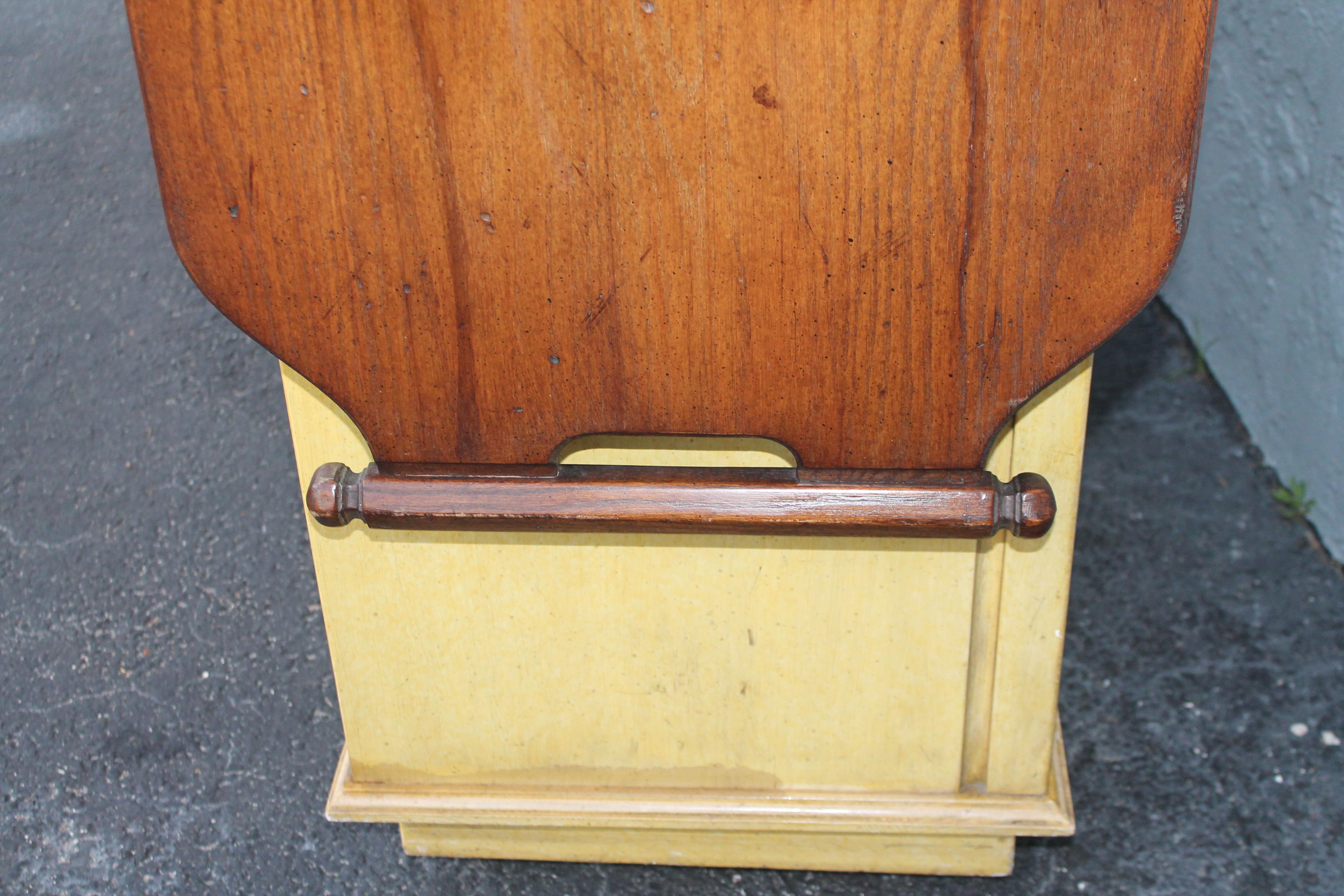 Wood 1960's Vintage Rolling Dry Bar/ Server- Extension Detail For Sale