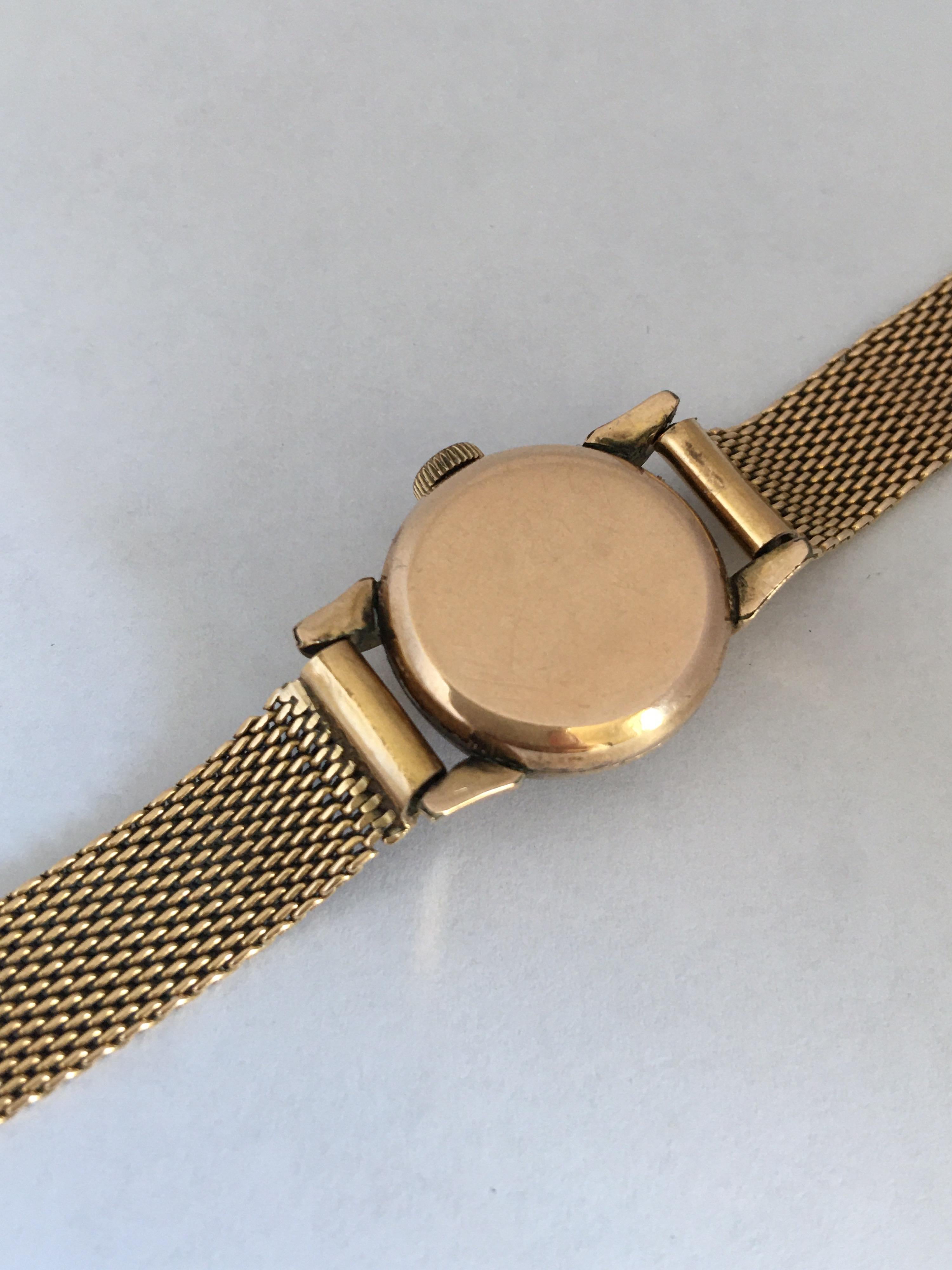 1960s Vintage Rose 80 Microns Rolled Gold Omega Ladies Mechanical Watch 4