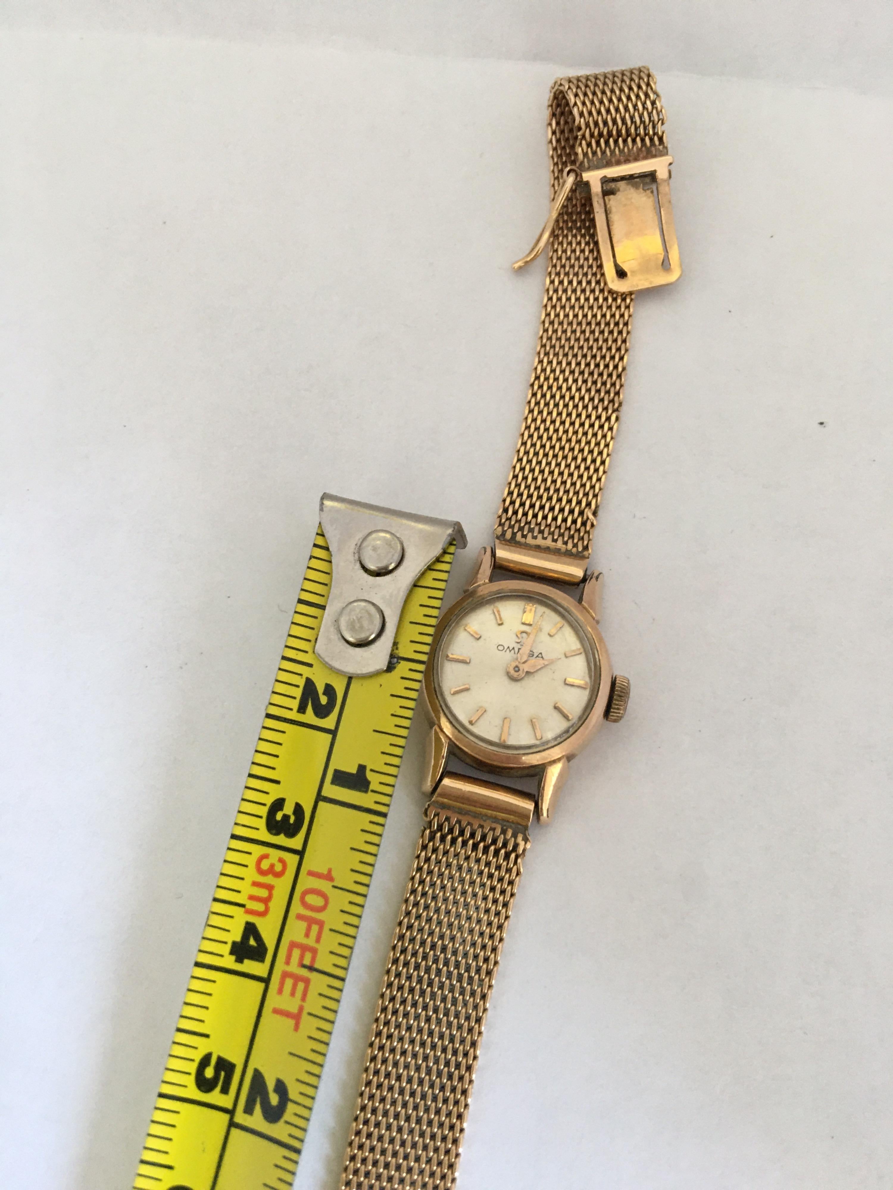 1960s Vintage Rose 80 Microns Rolled Gold Omega Ladies Mechanical Watch 5