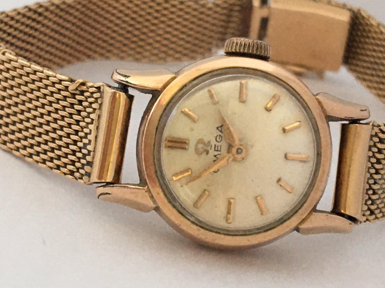 1960s Vintage Rose 80 Microns Rolled Gold Omega Ladies Mechanical Watch