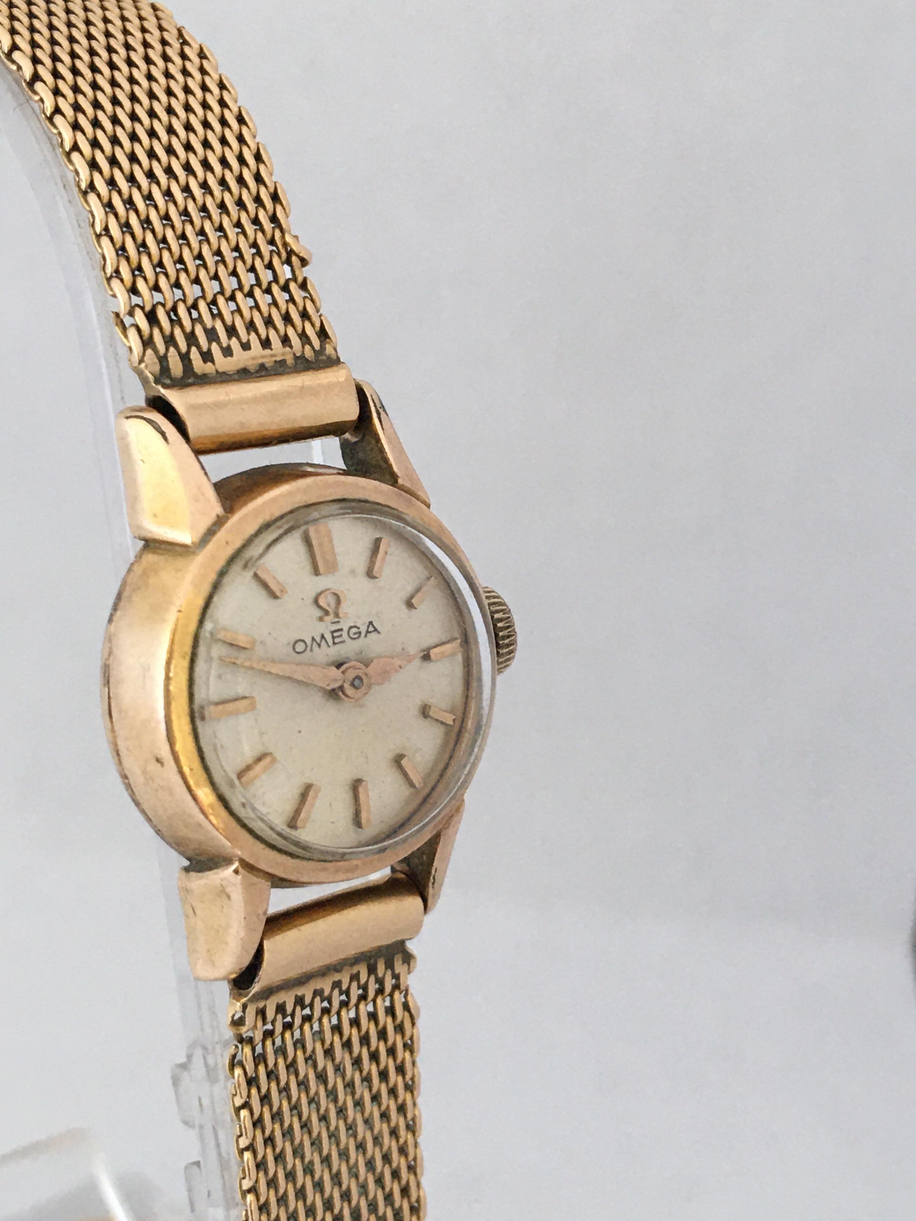 Women's 1960s Vintage Rose 80 Microns Rolled Gold Omega Ladies Mechanical Watch