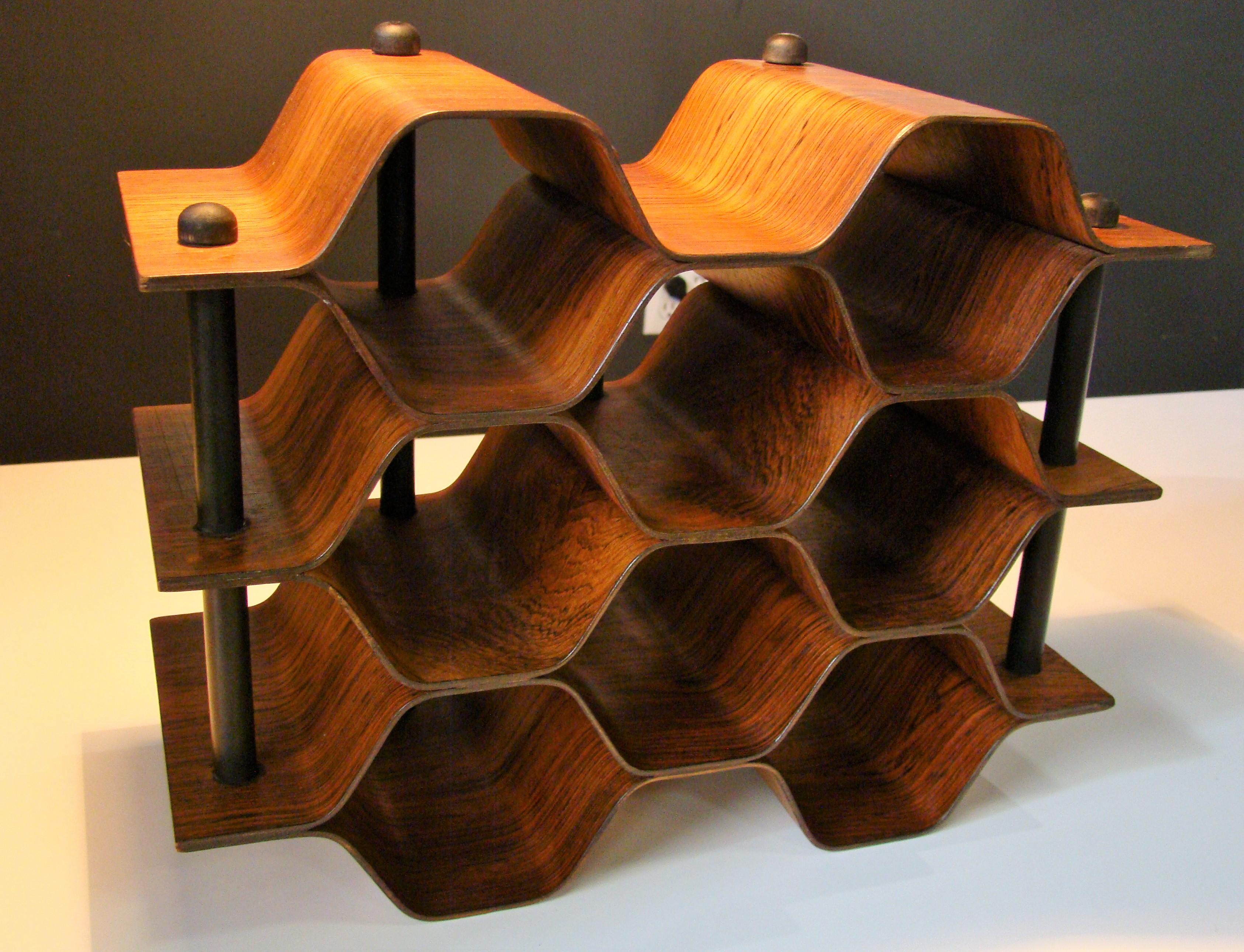 20th Century 1960's Vintage Rosewood Wine Rack by Torsten Johansson for AB Formtra 'Sweden' For Sale