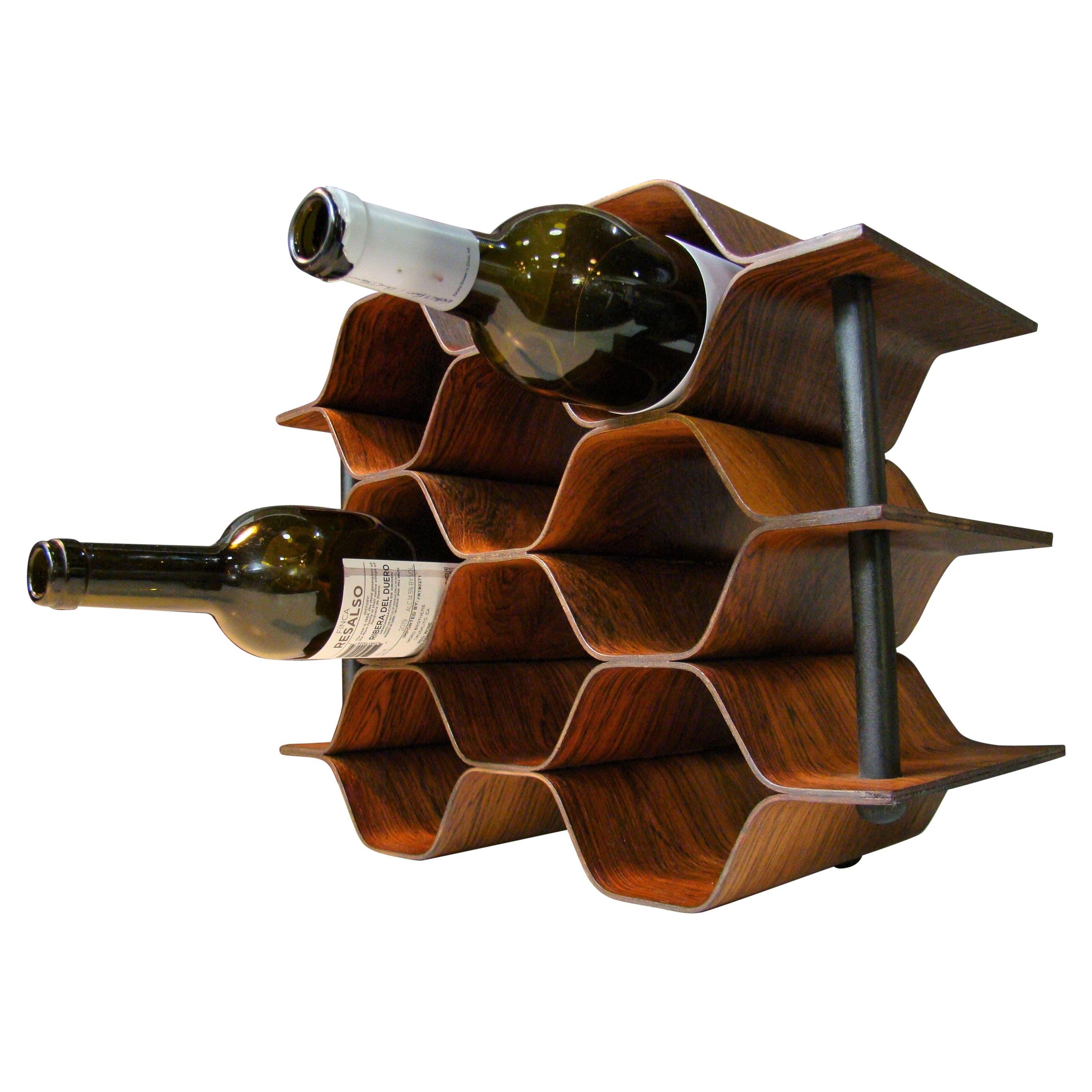34x11.8x11cm Metal and Wood Vintage Style Wine Storage Box Wine Accessories 