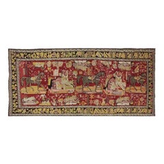 Vintage-Teppich aus russischer Wolle mit Tiermotiv aus den 1960er Jahren, Mid-Century-Design, 4'3" x 9'3"