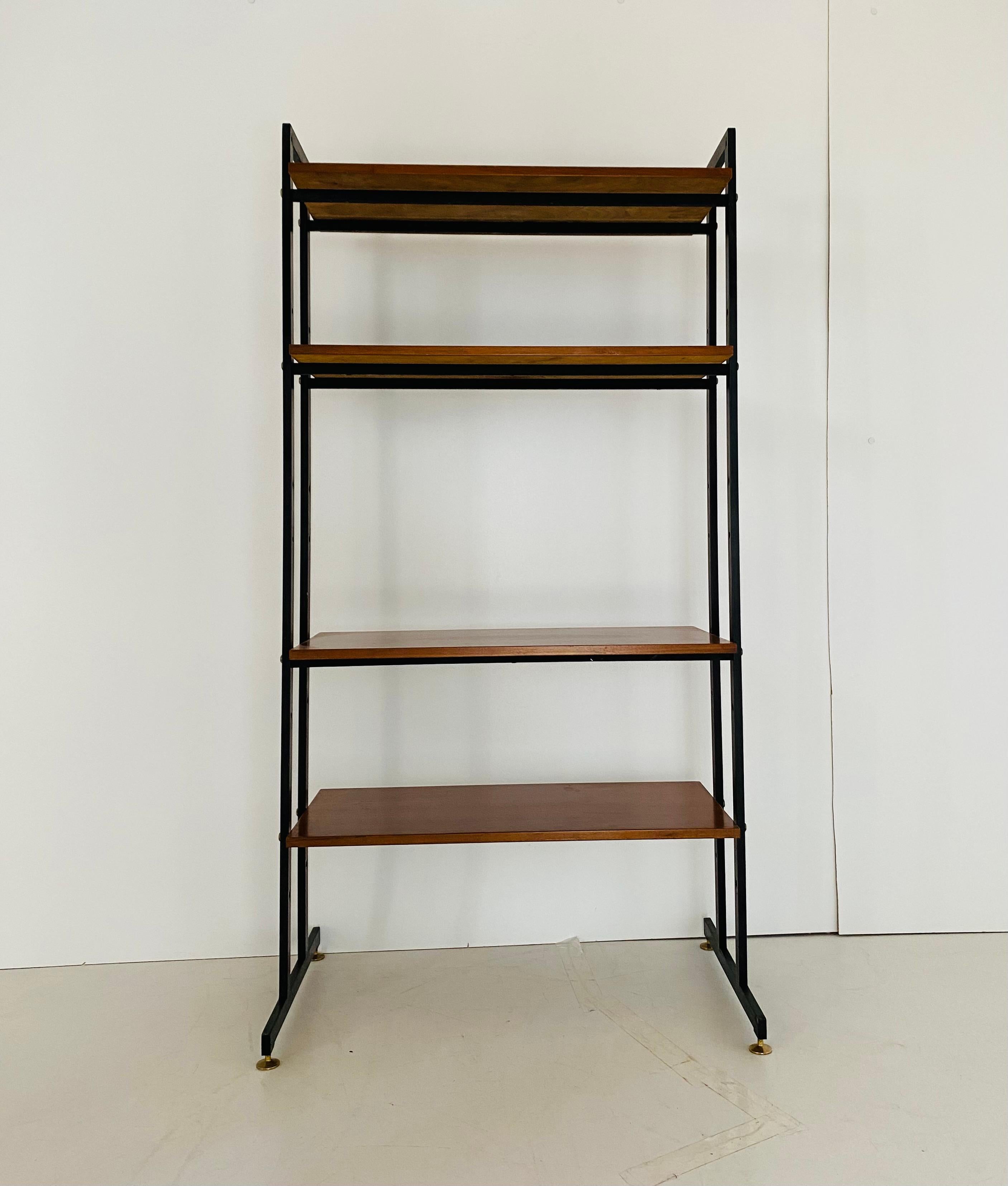 Vintage Scandinavian Shelf, teak, iron, Scandinavia 1960s In Good Condition In Ceglie Messapica, IT