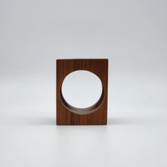 1960s Vintage Scandinavian Teak Candle Holder with Sculptural Design