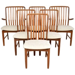 1960s Vintage Set of Six Danish Teak Dining Chairs by Svend Åge Madsen