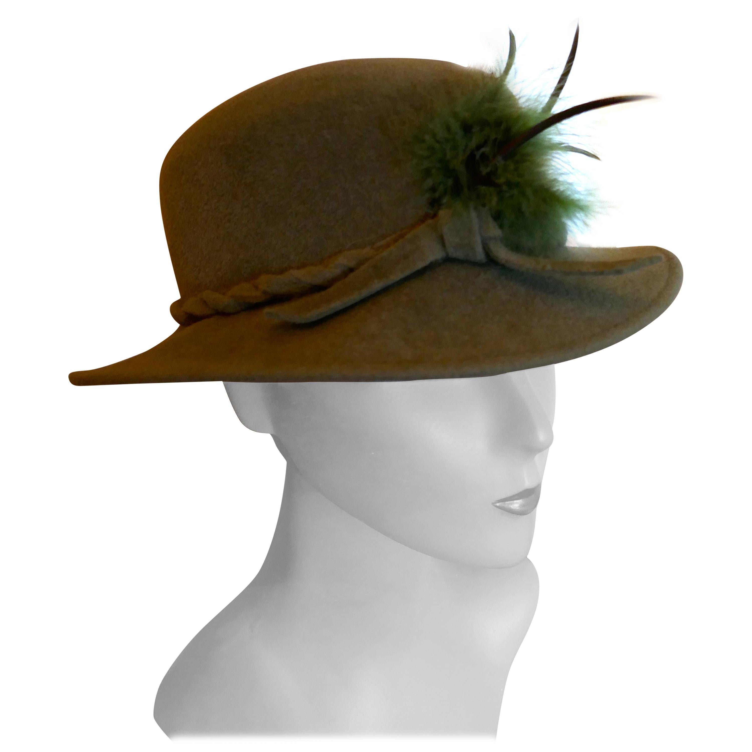 1960s Vintage Shooting Party Country Living Hat Designed by Connor