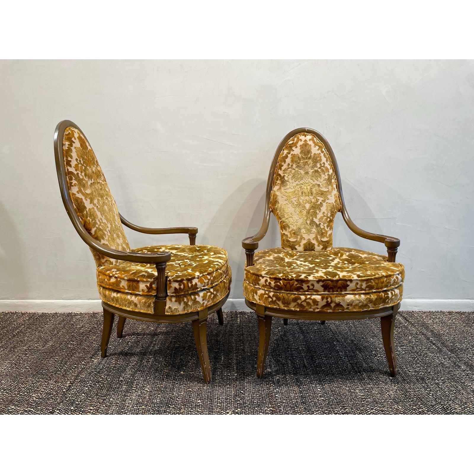 1960er Vintage Beistellstühle - ein Paar im Zustand „Gut“ im Angebot in Chicago, IL