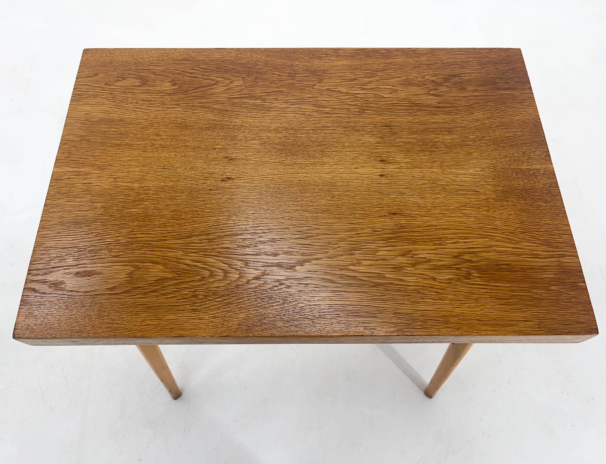 Wood 1960's Vintage Side Table from Czechoslovakia For Sale